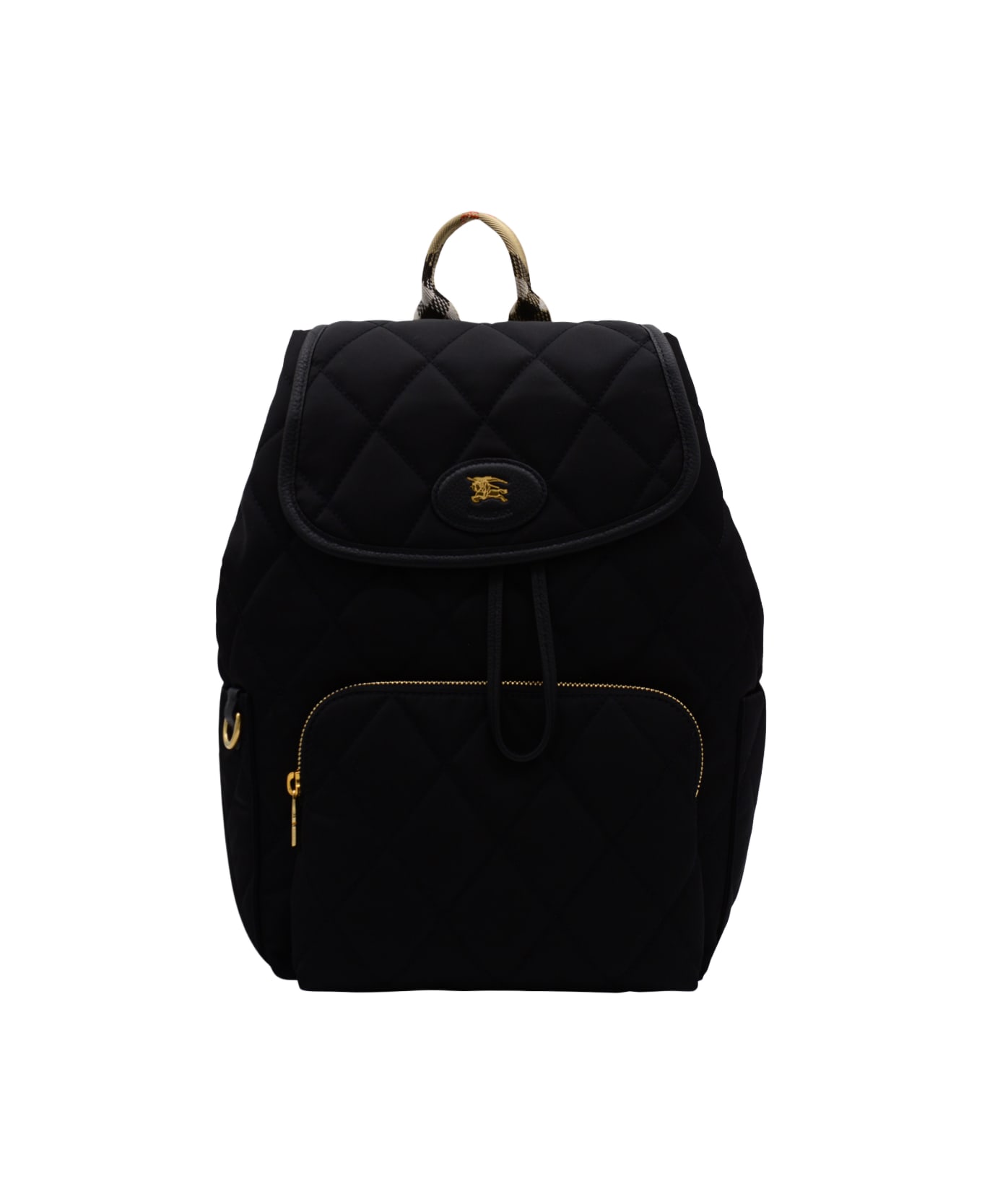 Burberry Black Horseshoe Backpack - Black
