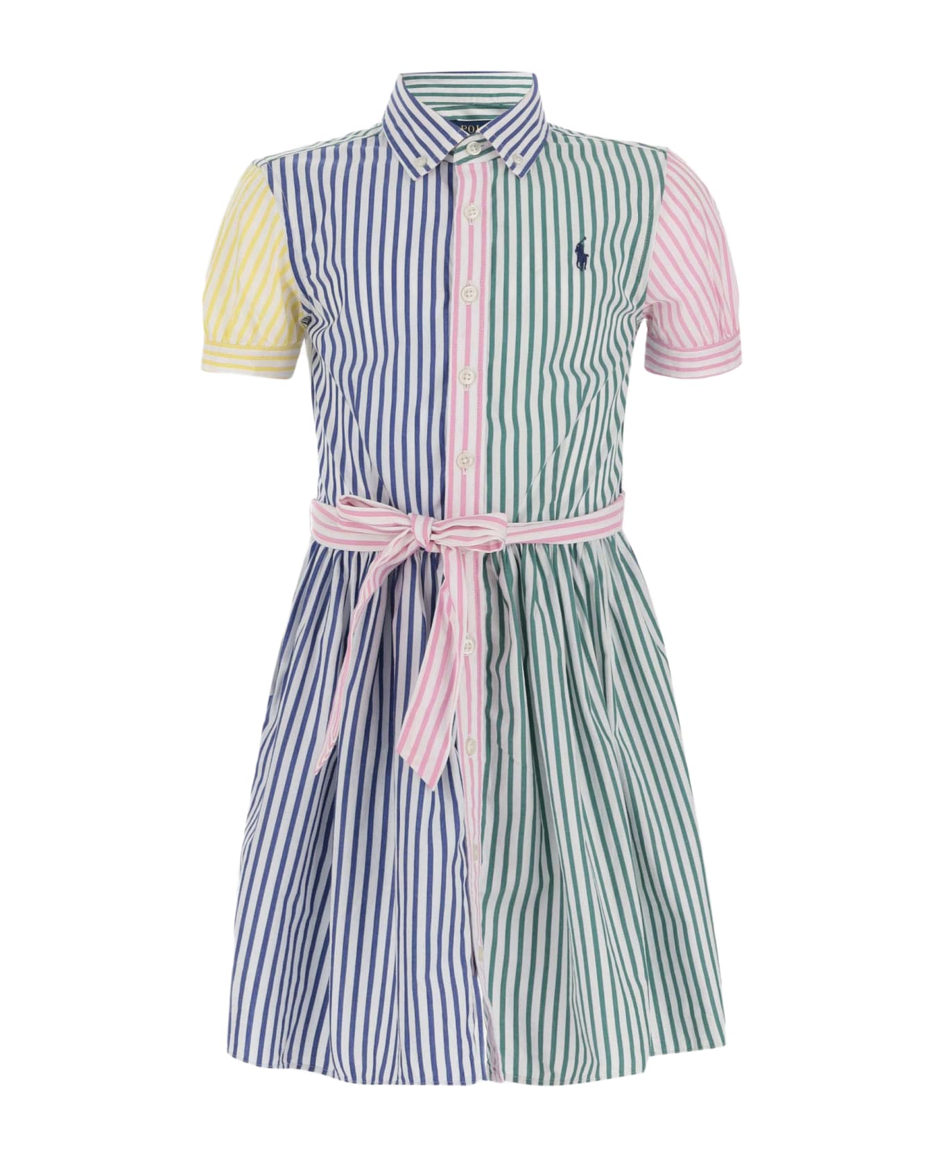 Polo Ralph Lauren Cotton Dress With Striped Pattern - Red