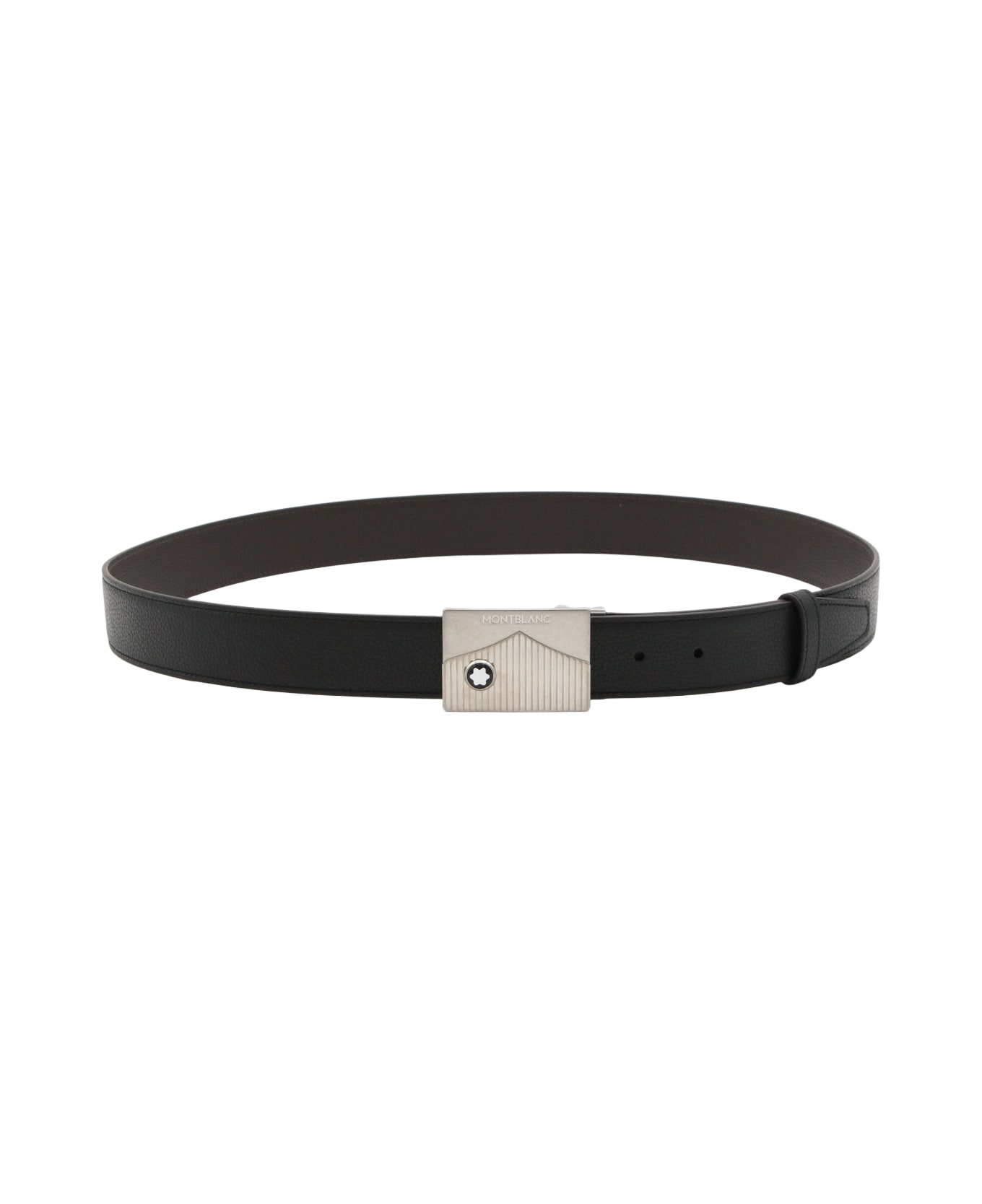 Montblanc Black Leather Belt - Black