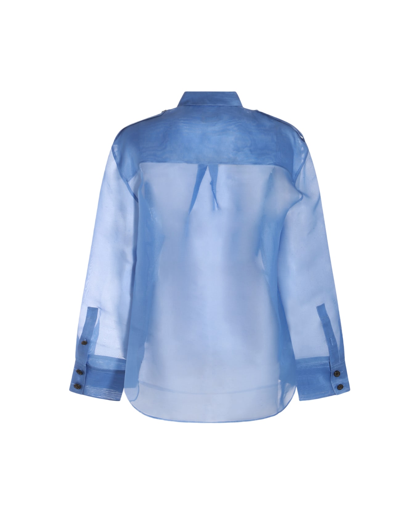Khaite Blue Silk Shirt - Blue