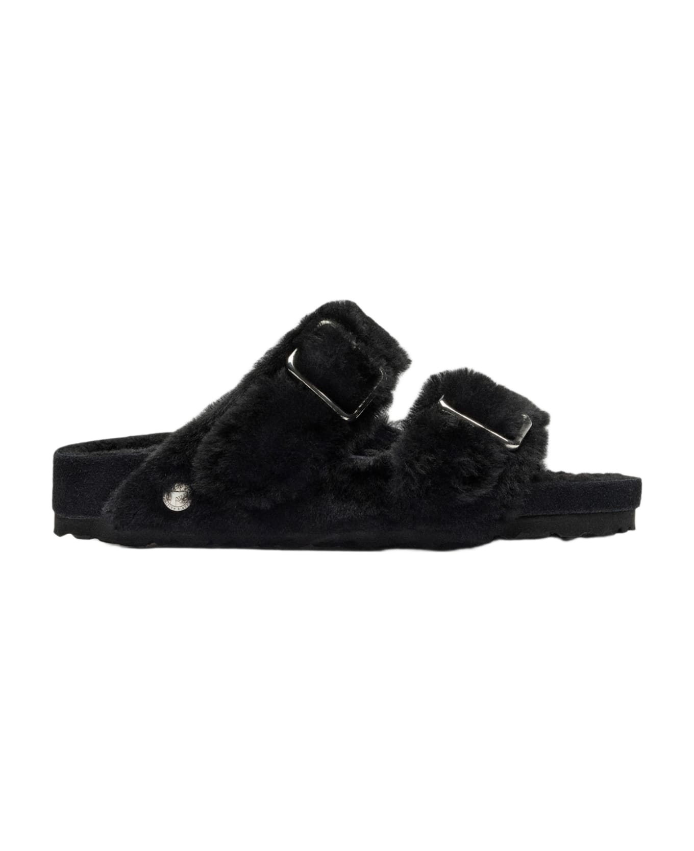 Birkenstock Arizona Shearling Big Buckle - Black