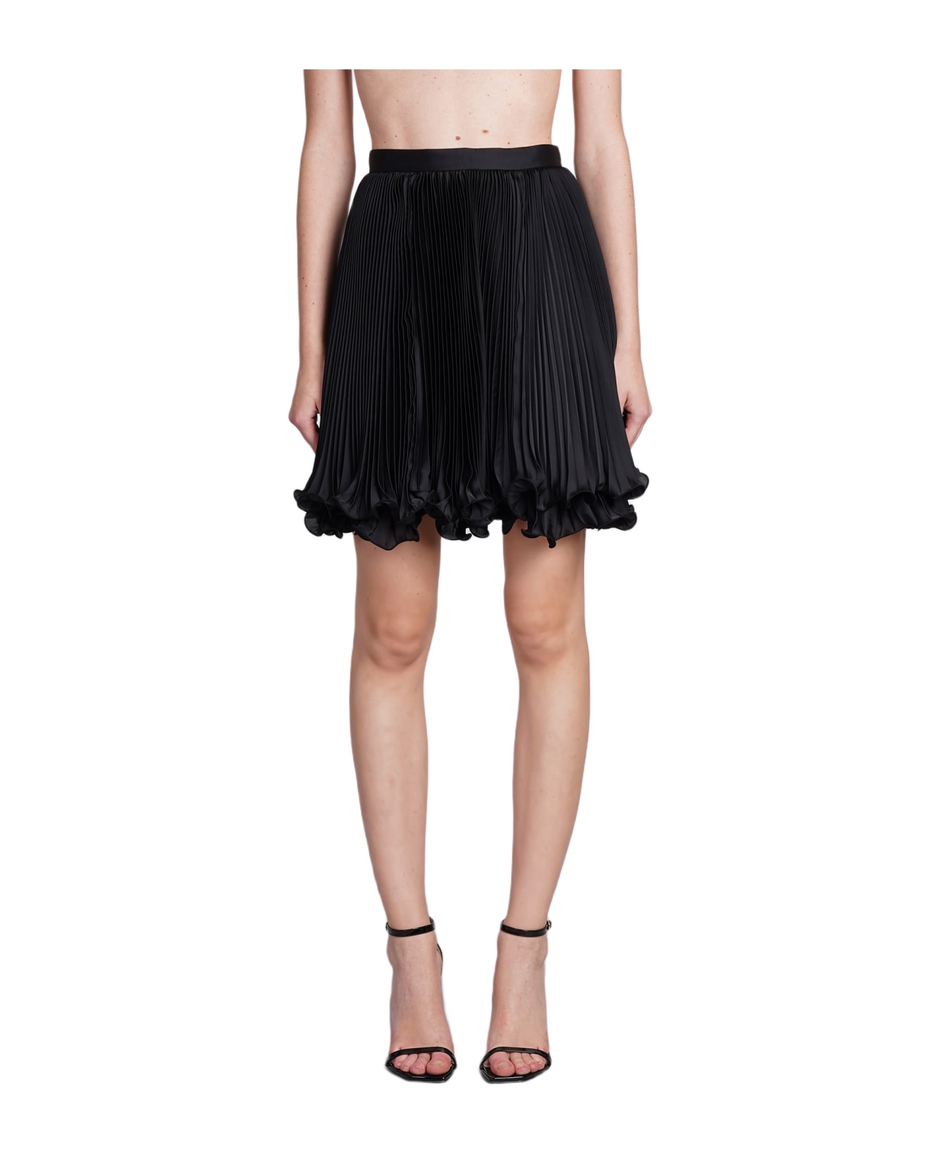 Balmain Skirt In Black Polyester - black
