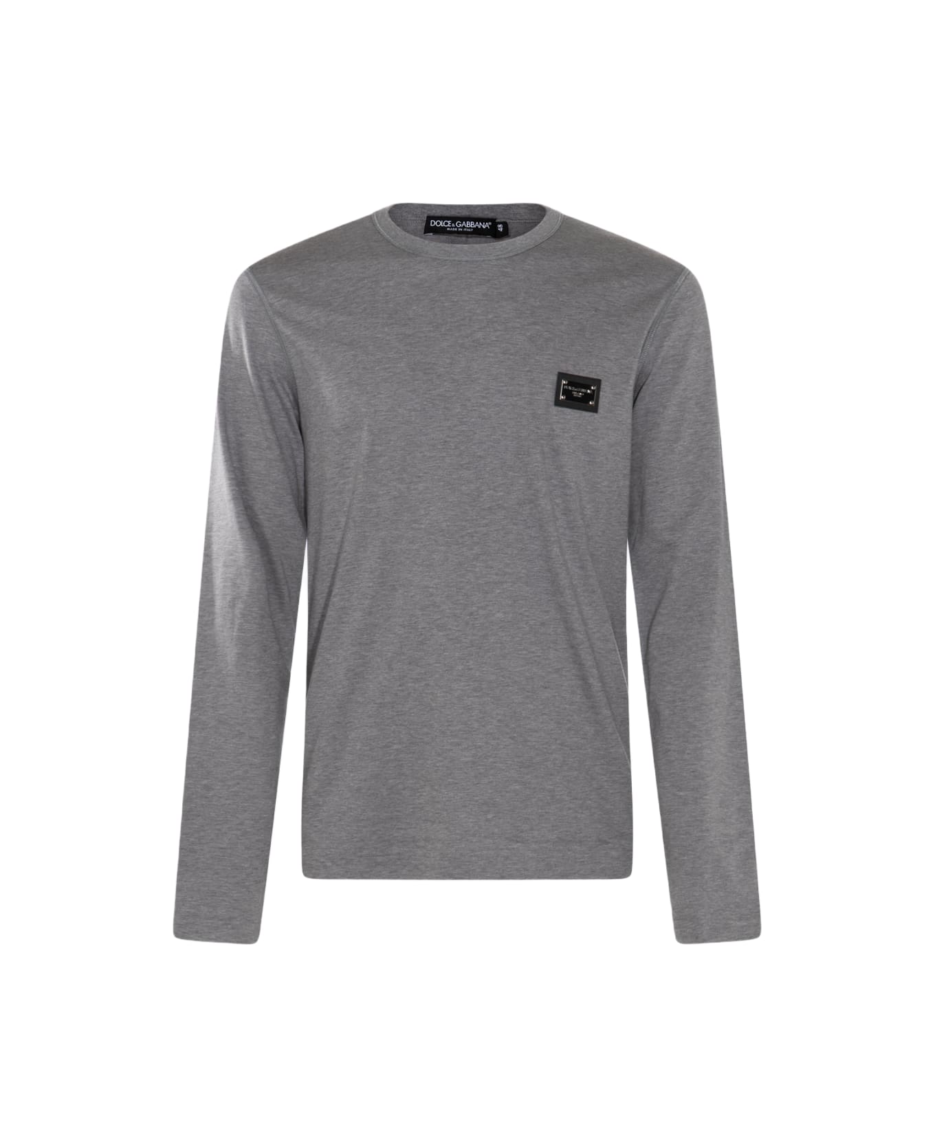 Dolce & Gabbana Grey Cotton T-shirt - MELANGE GRIGI シャツ