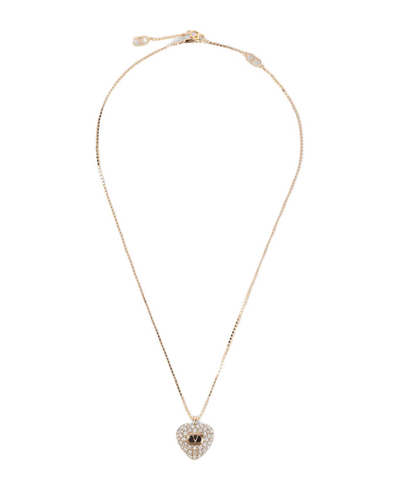 Valentino Garavani Copper Necklace - Oro Nero Crystal