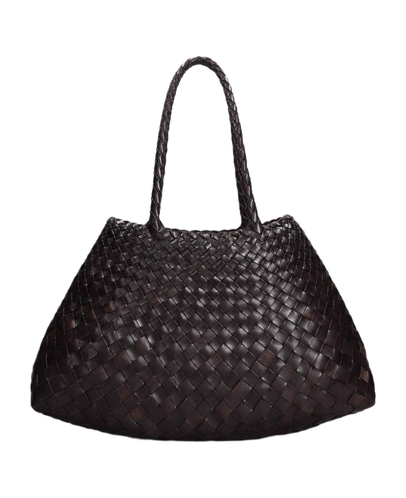 Dragon Diffusion Santa Croce Big Tote In Brown Leather - brown