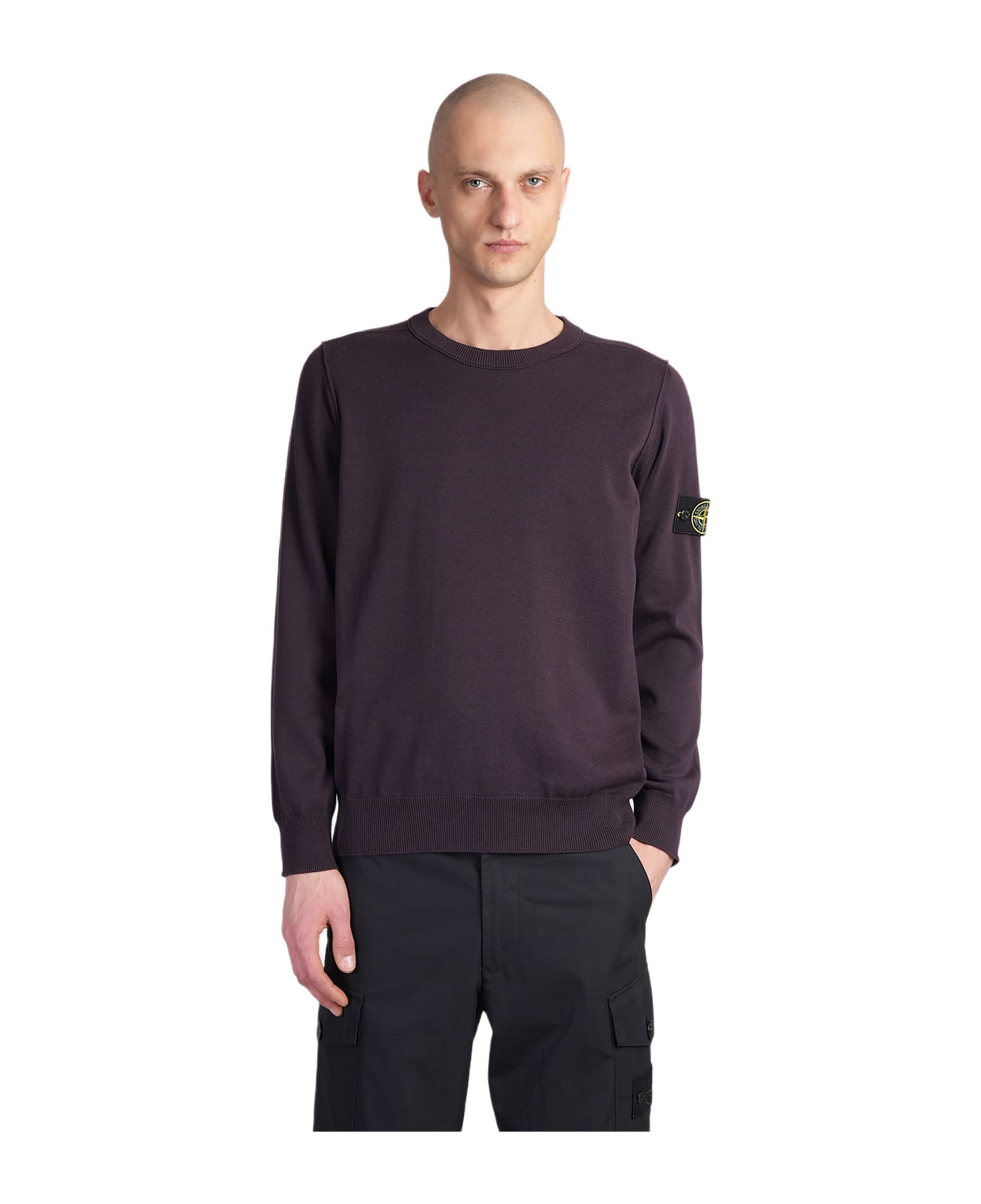 Stone Island Knitwear In Viola Cotton - Viola