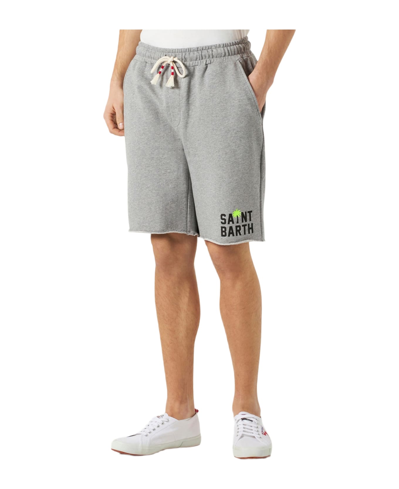MC2 Saint Barth Man Cotton Grey Bermuda - unknown