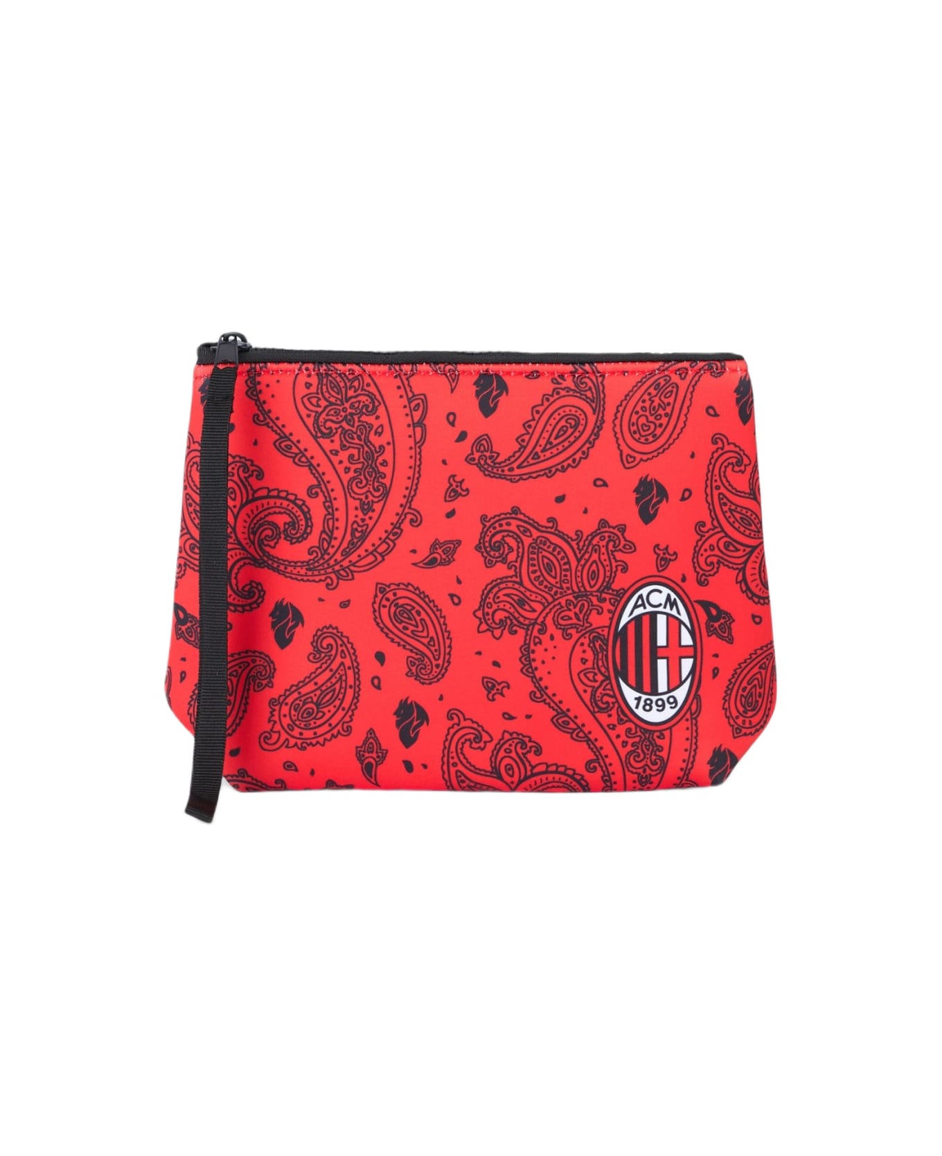 MC2 Saint Barth Scuba Pochette Aline With Milan Logo Print | Ac Milan Special Edition - RED