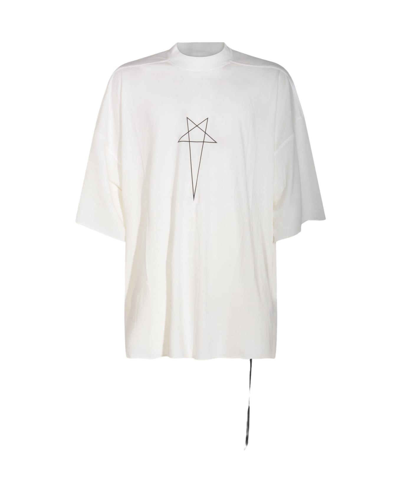 DRKSHDW White Cotton Tommy T-shirt - MILK/BLACK