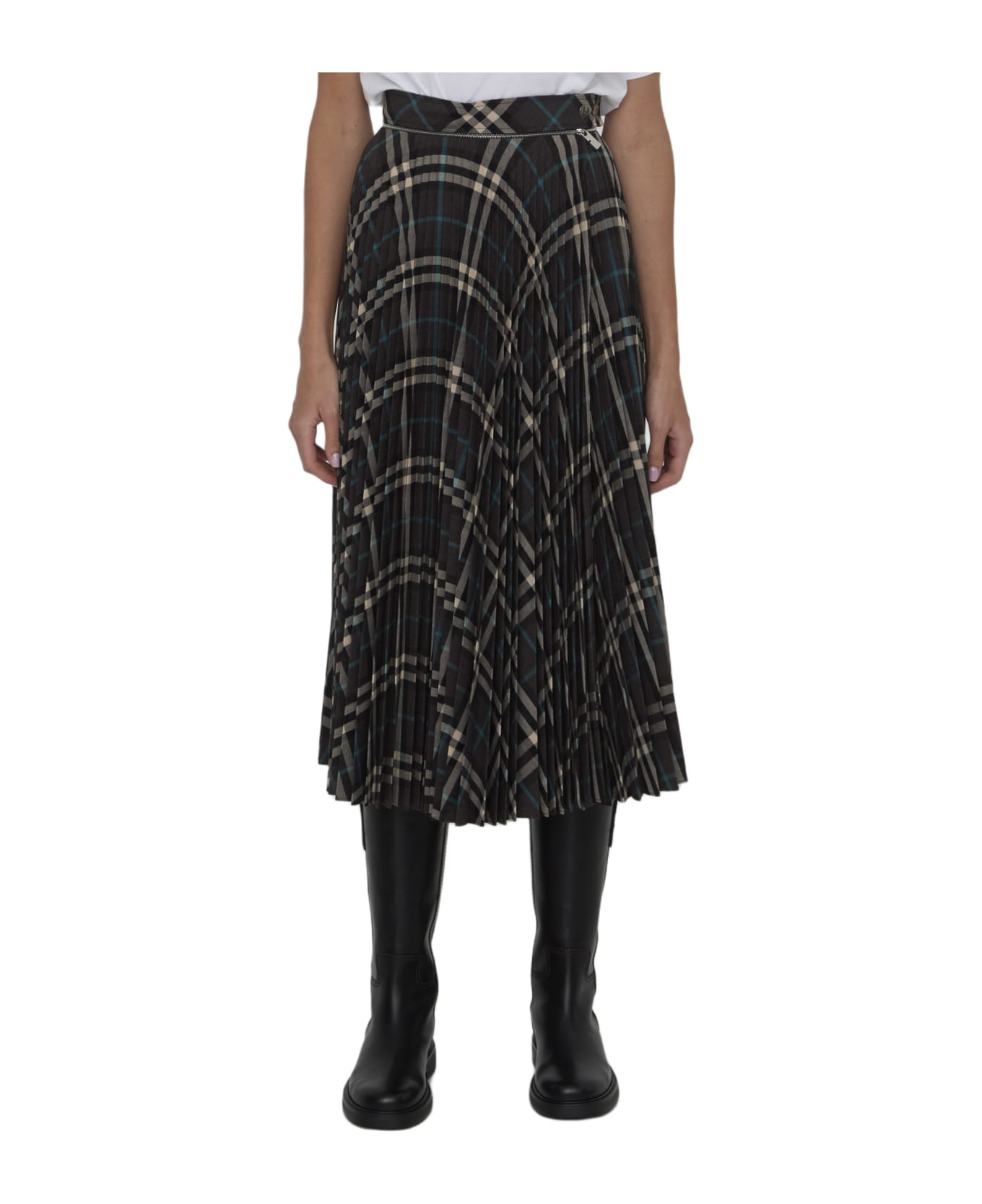 Burberry Check Pleated Skirt - Snug Ip Check