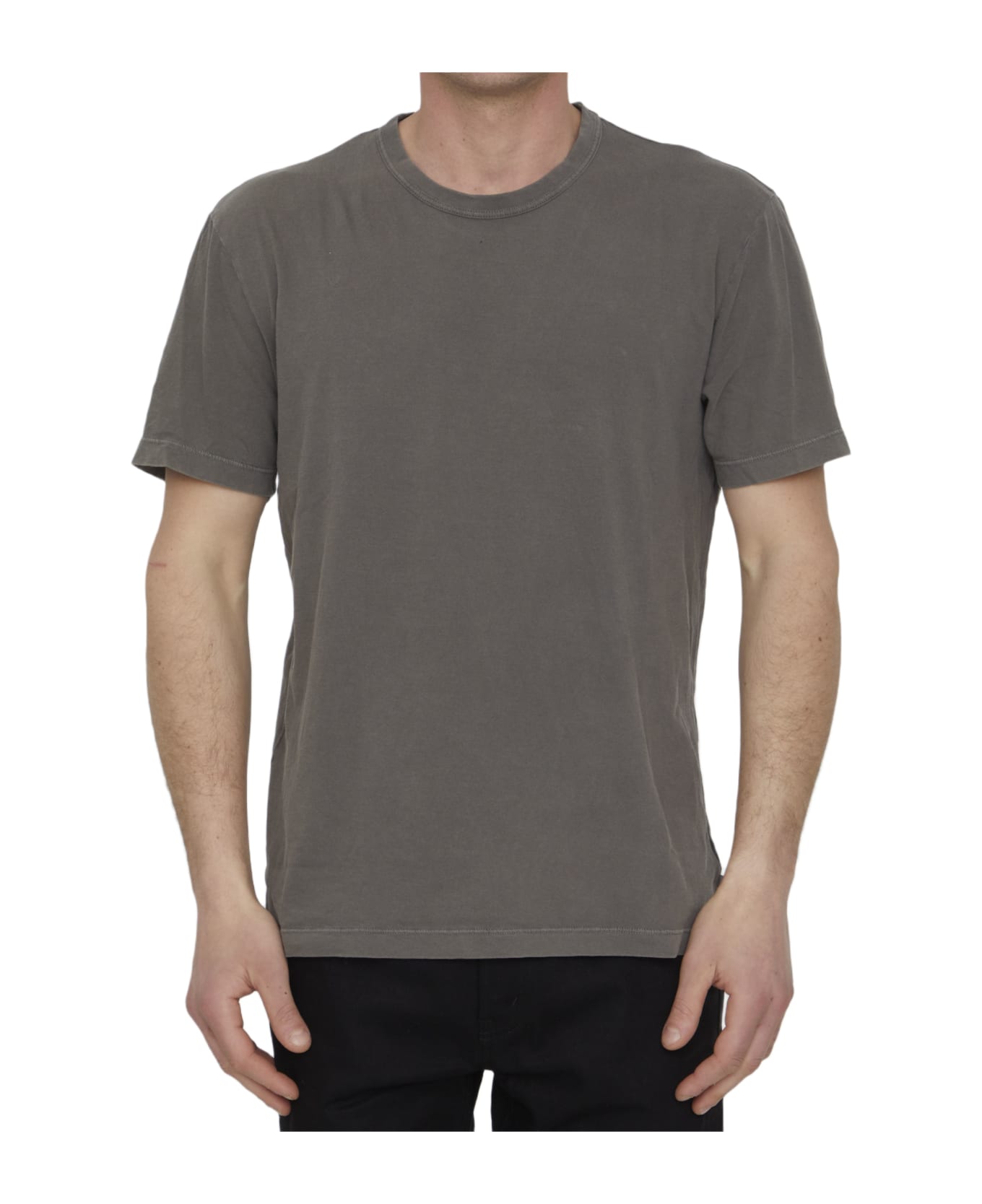 James Perse Dove Grey Cotton T-shirt - BEIGE