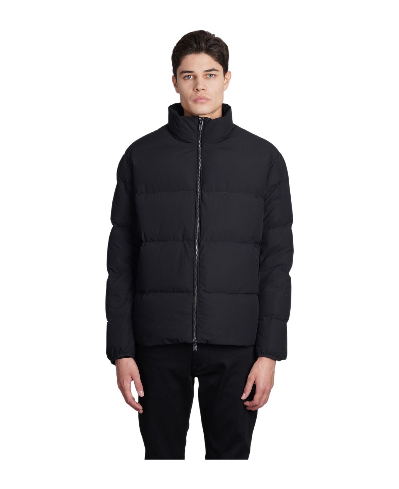 Emporio Armani Puffer In Black Polyester - Black