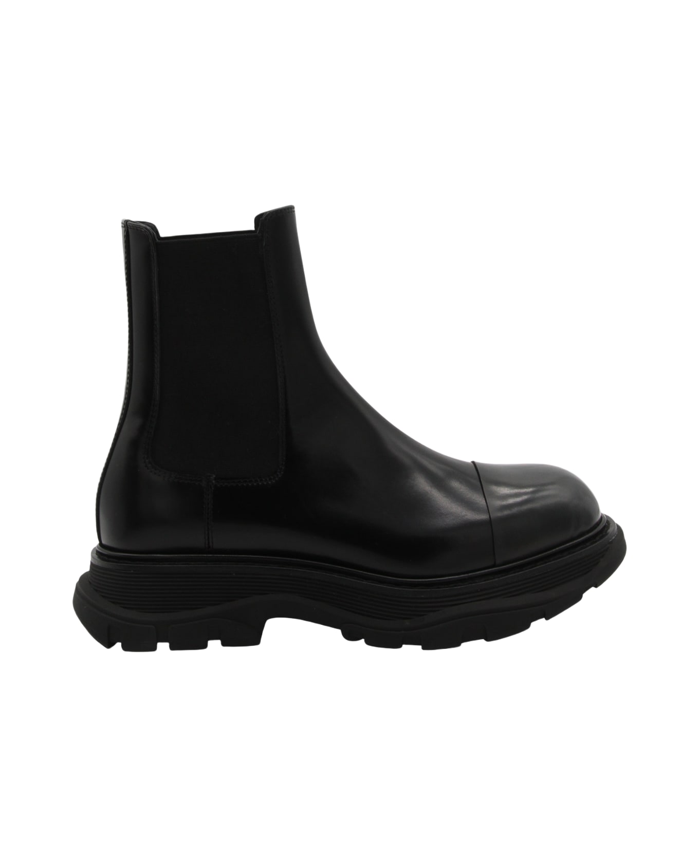 Alexander McQueen Black Leather Chelsea Boots - Black