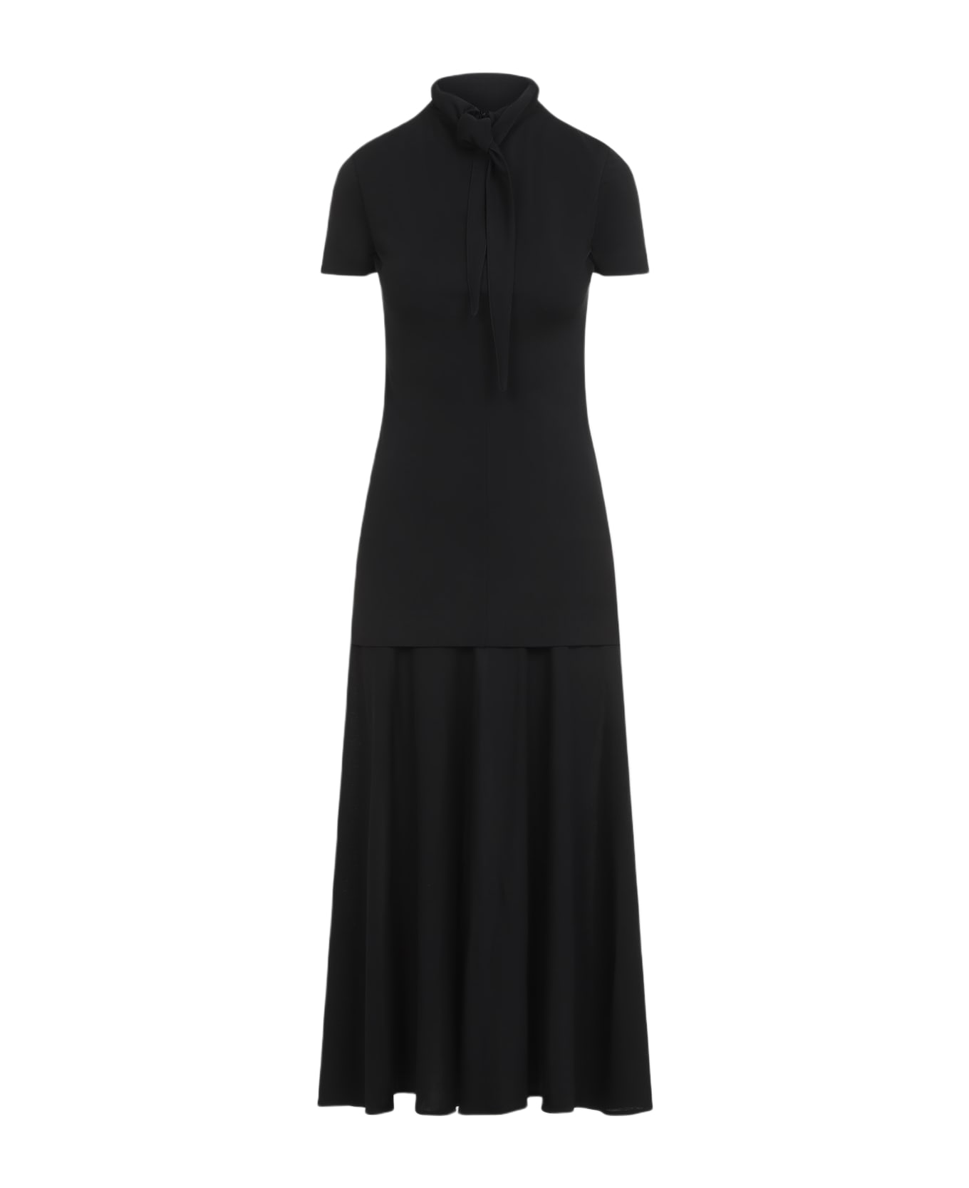 Jil Sander Draped Midi Dress - Black