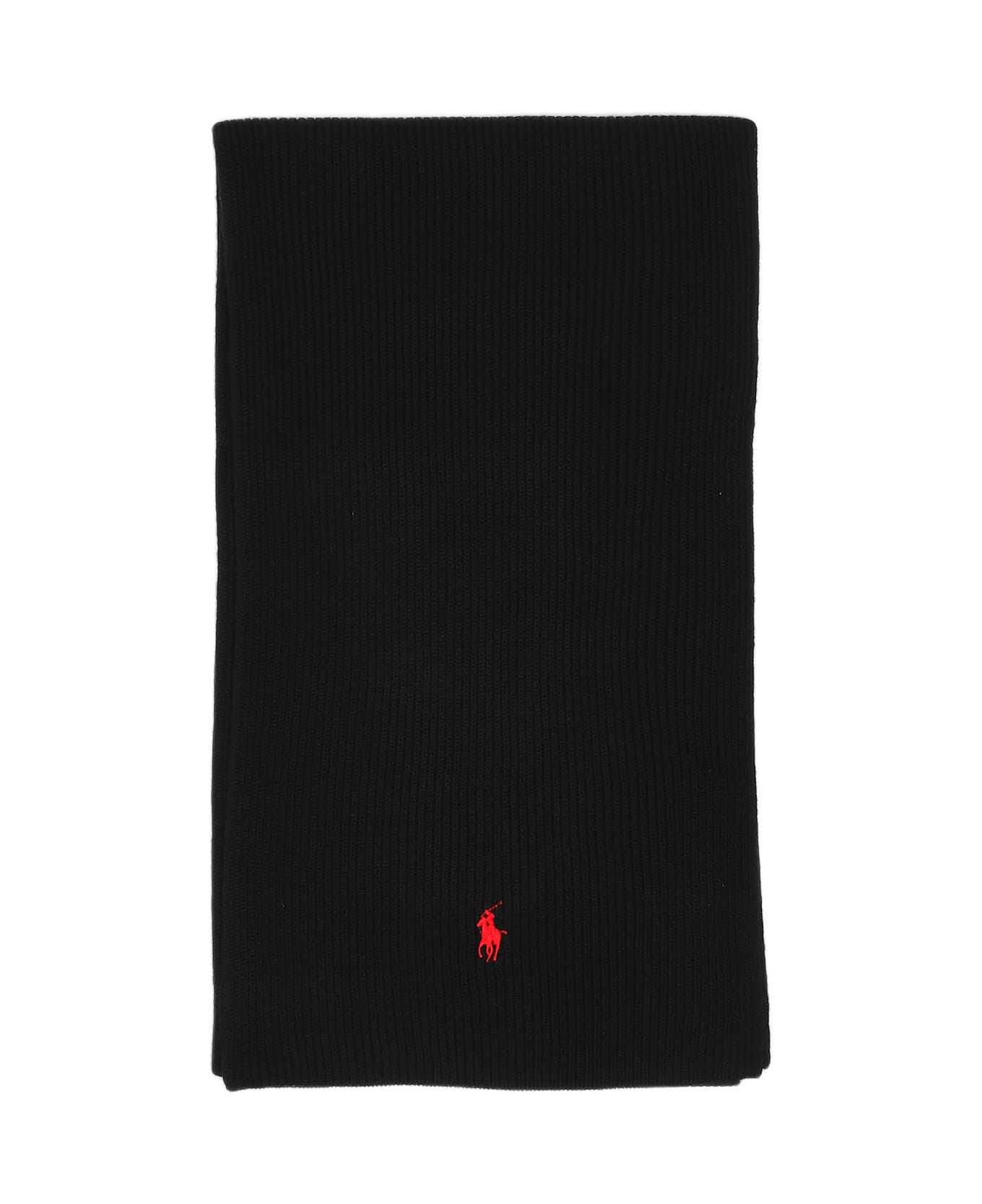 Polo Ralph Lauren Sciarpa In Lana Con Pony Player Scarf - NERO