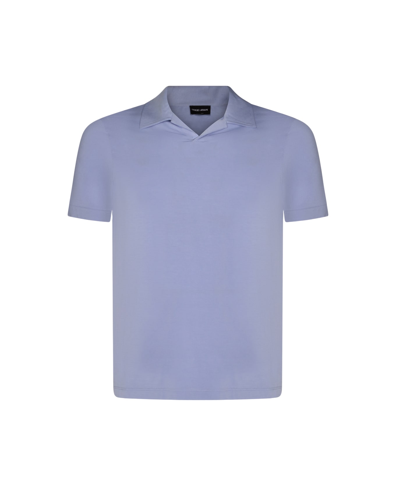Giorgio Armani Lavender Viscose Polo Shirt - Lavanda