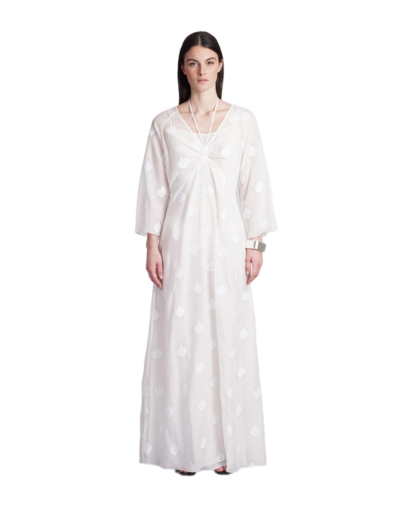 Holy Caftan Aminia Lev Dress In White Cotton - white ワンピース＆ドレス
