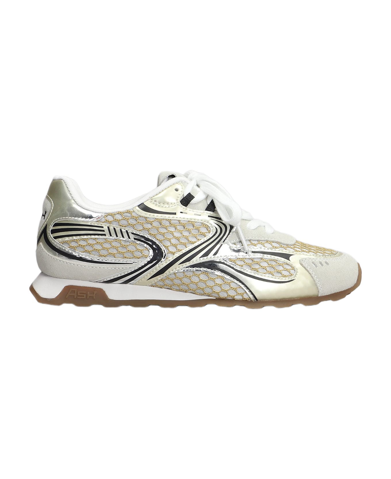 Ash Kabuki Sneakers In Beige Suede And Fabric - beige