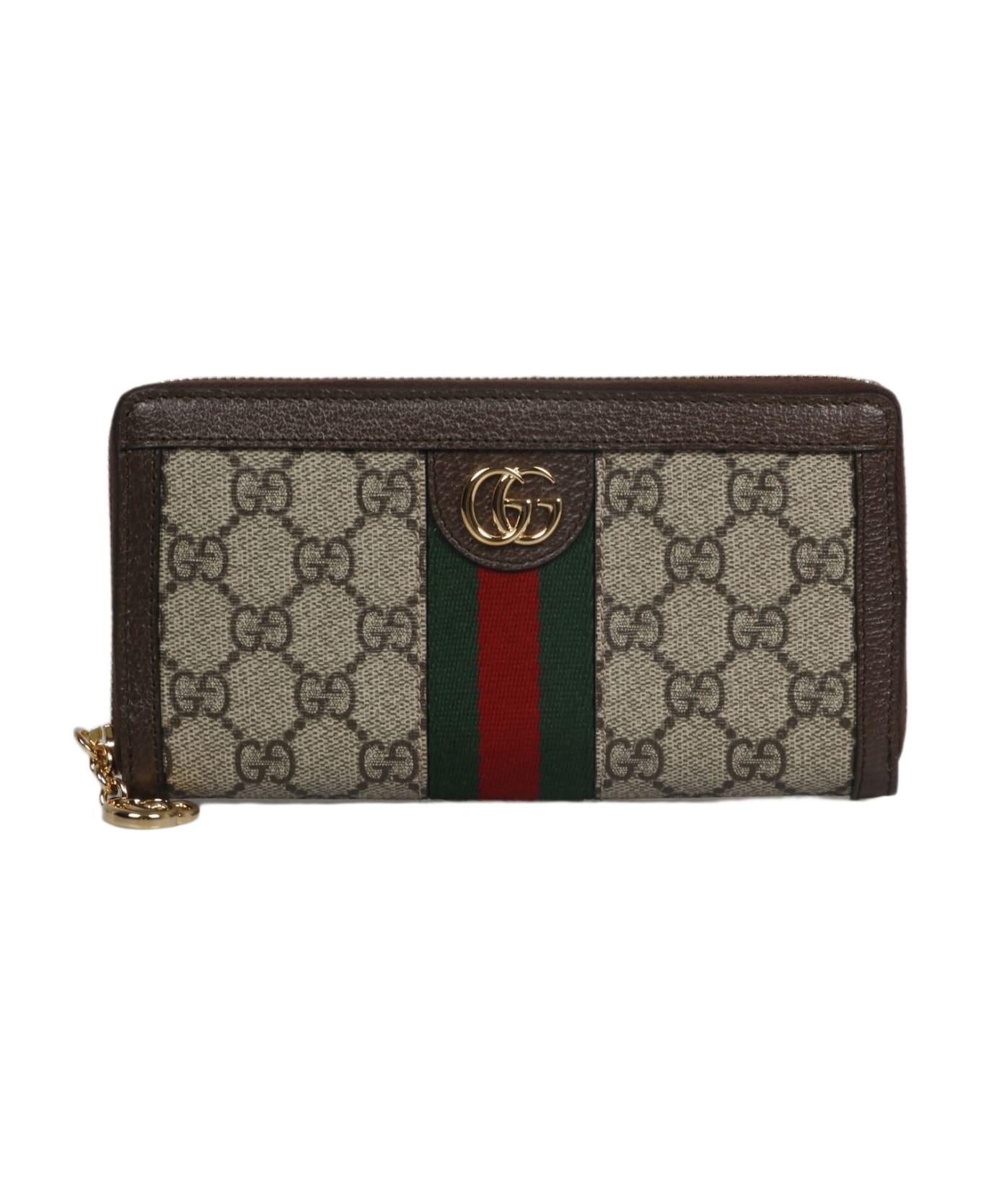 Gucci Ophidia Gg Zip Around Wallet - Nude & Neutrals