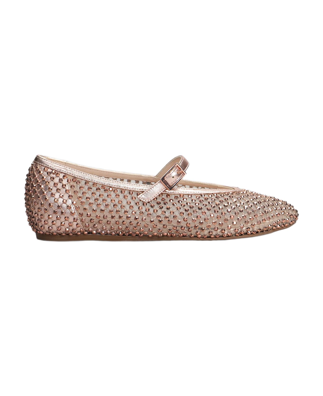 Le Silla Gilda Ballet Flats In Copper Leather - copper