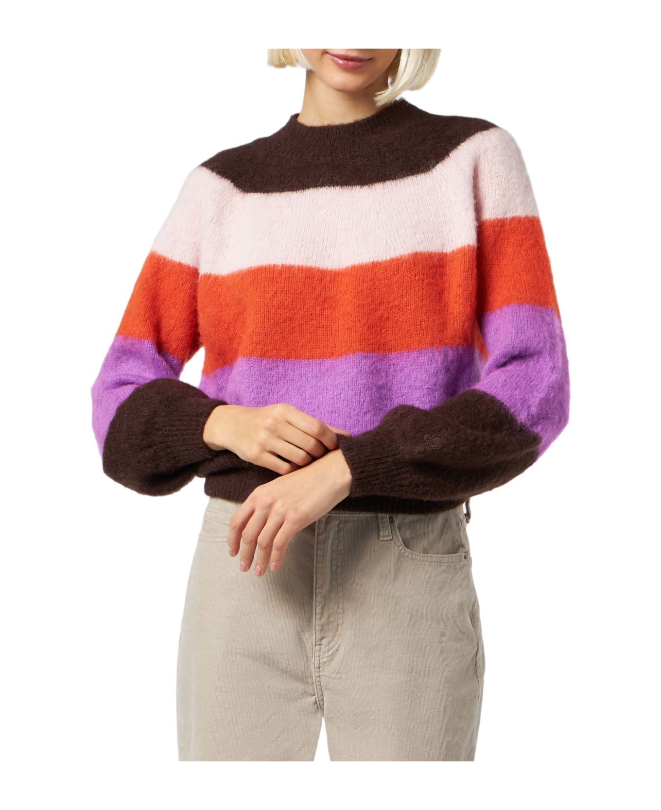 MC2 Saint Barth Woman Soft Sweater With Faded Colors - RIGATO