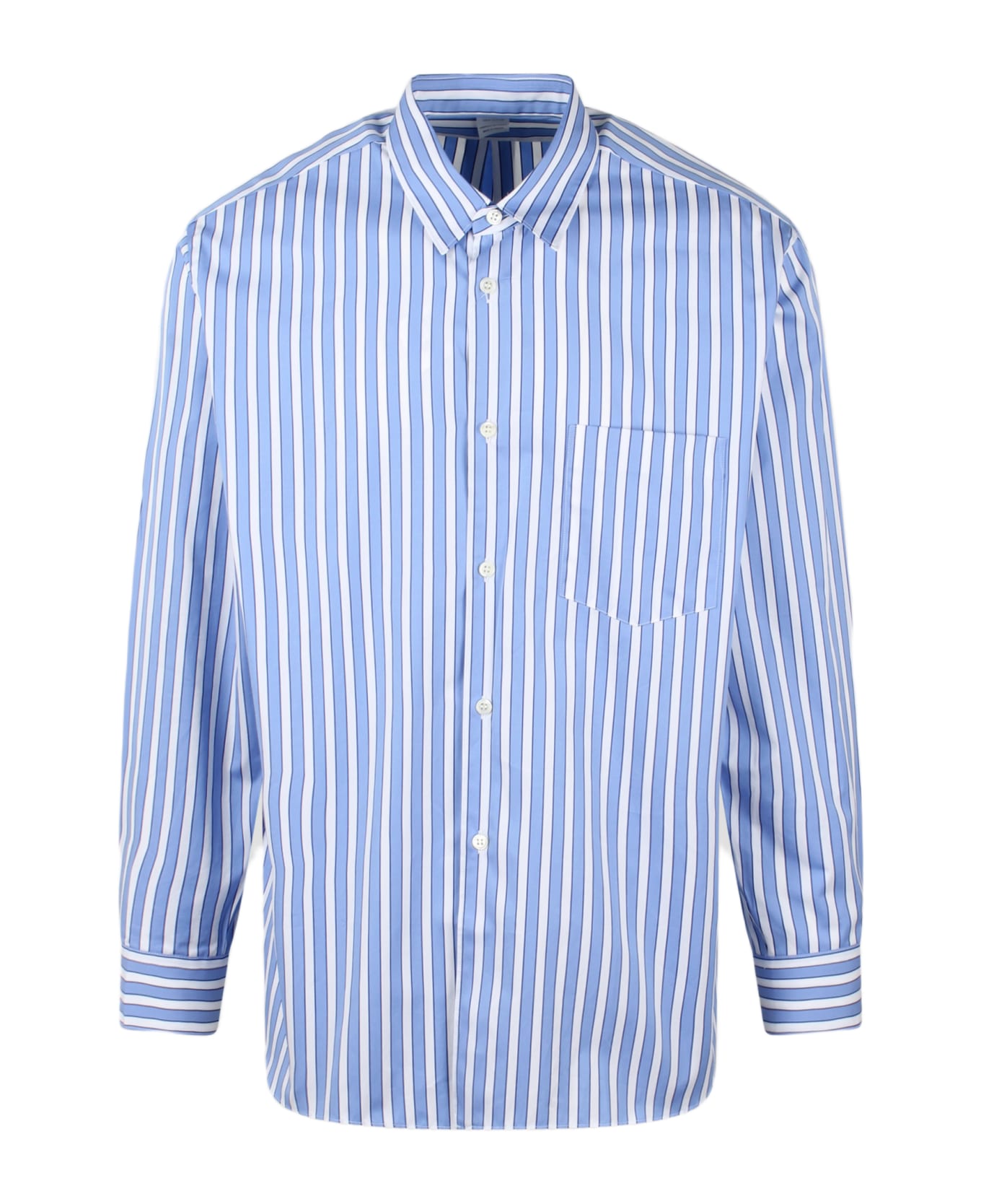 Comme des Garçons Shirt Striped Long Sleeve Shirt - Blue