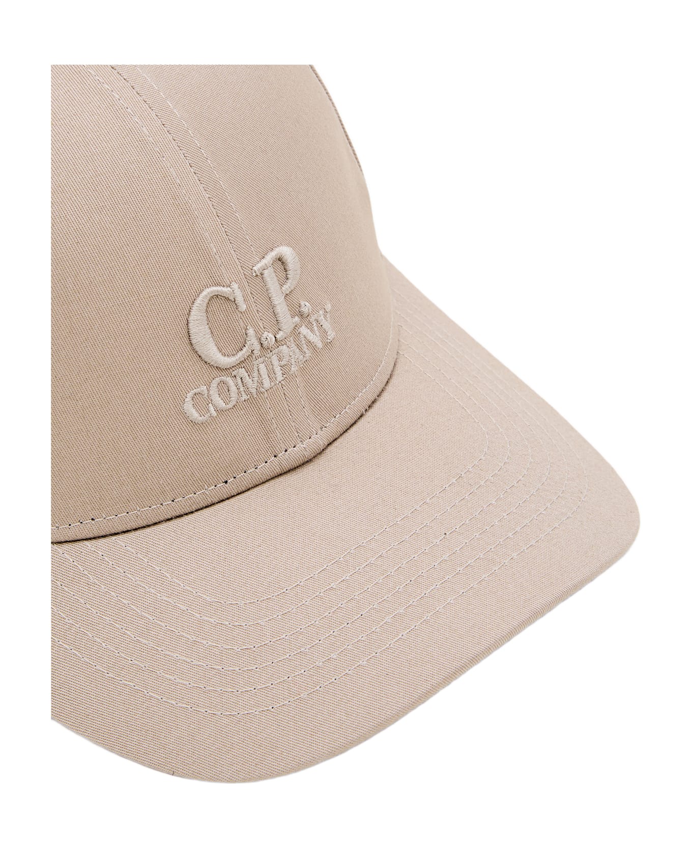C.P. Company Gabardine Logo Cap - Brown