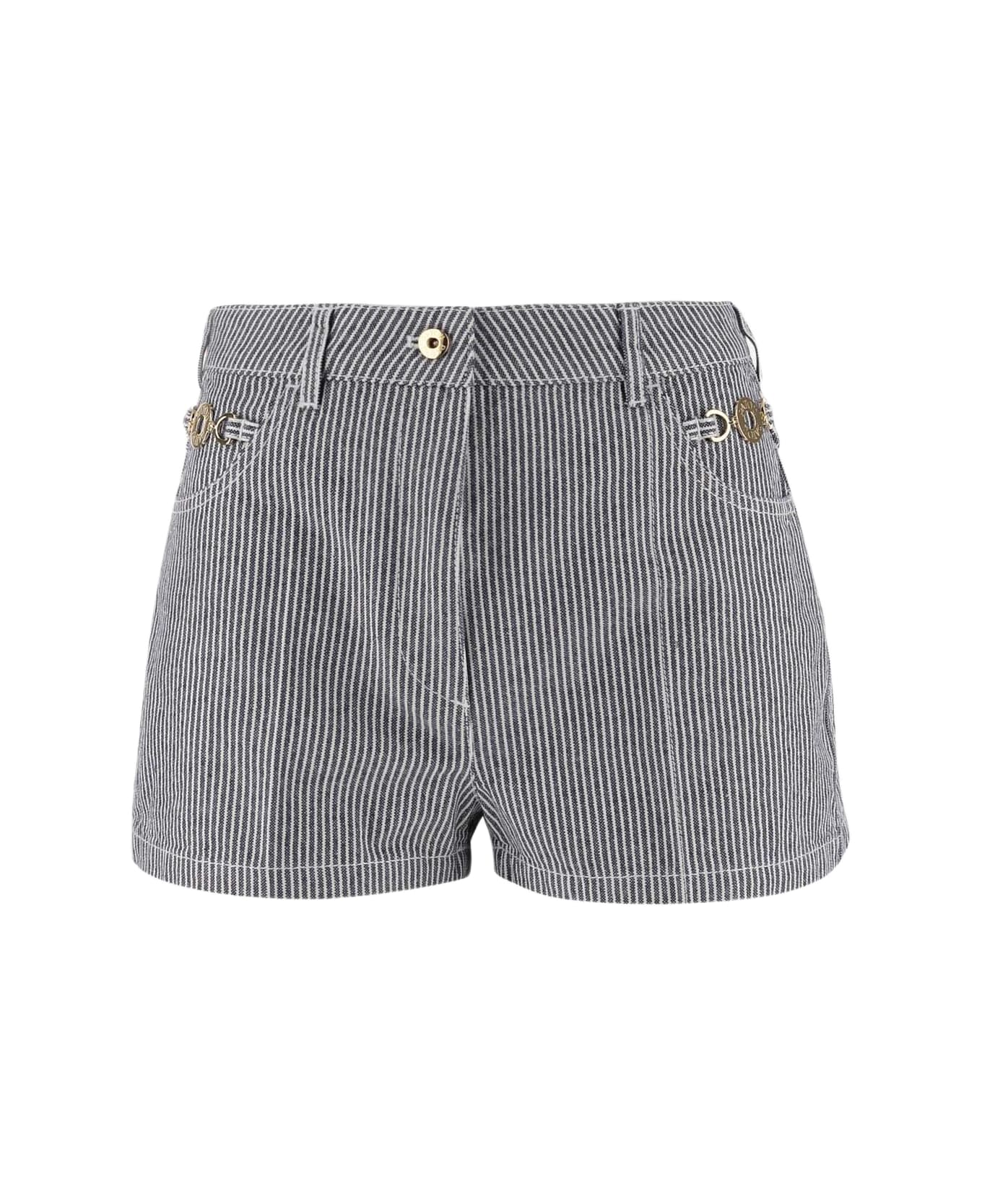 Patou Cotton Short Trousers With Striped Pattern - Navy Striped ショートパンツ