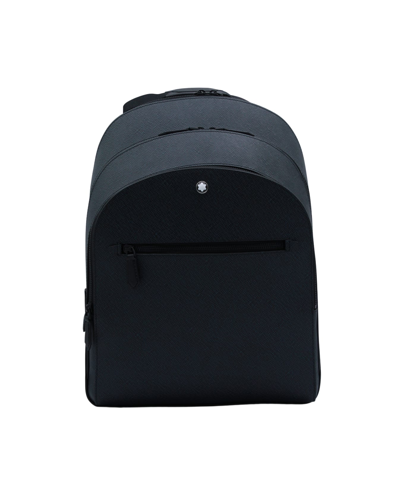 Montblanc Navy Leather Backpack - TWEED BLUE