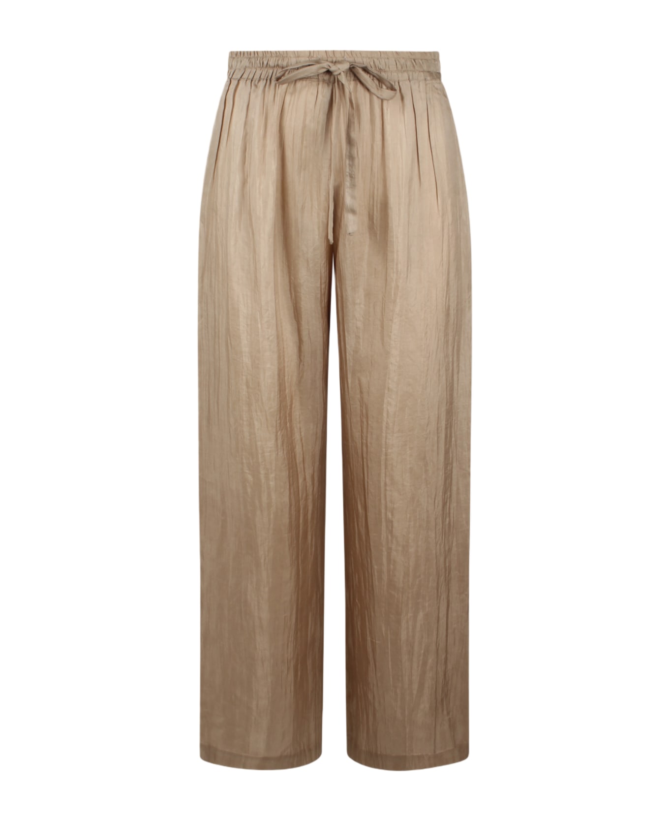 The Rose Ibiza Silk Trousers - Light Brown