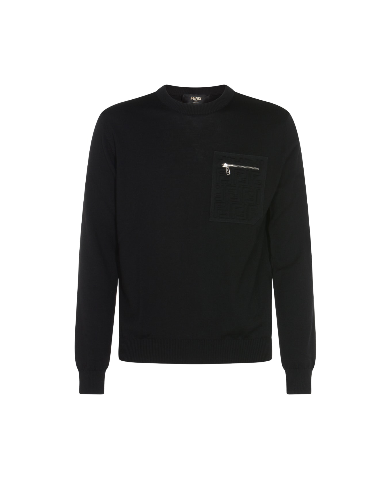 Fendi Black Wool Knitwear - Black