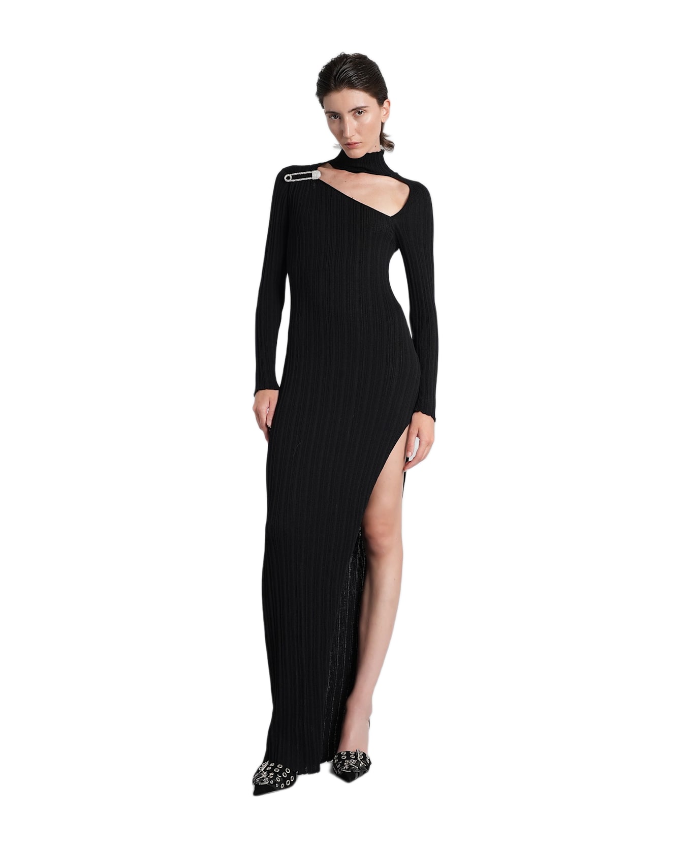Giuseppe di Morabito Long Dress In Black Wool - black