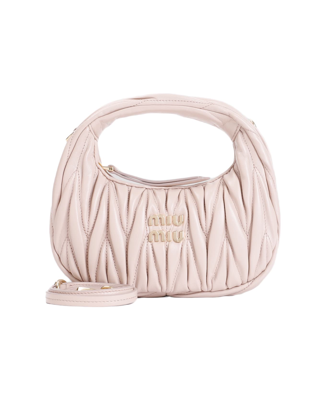 Miu Miu Nappa Lamb Leather Mini Bag - Cipria