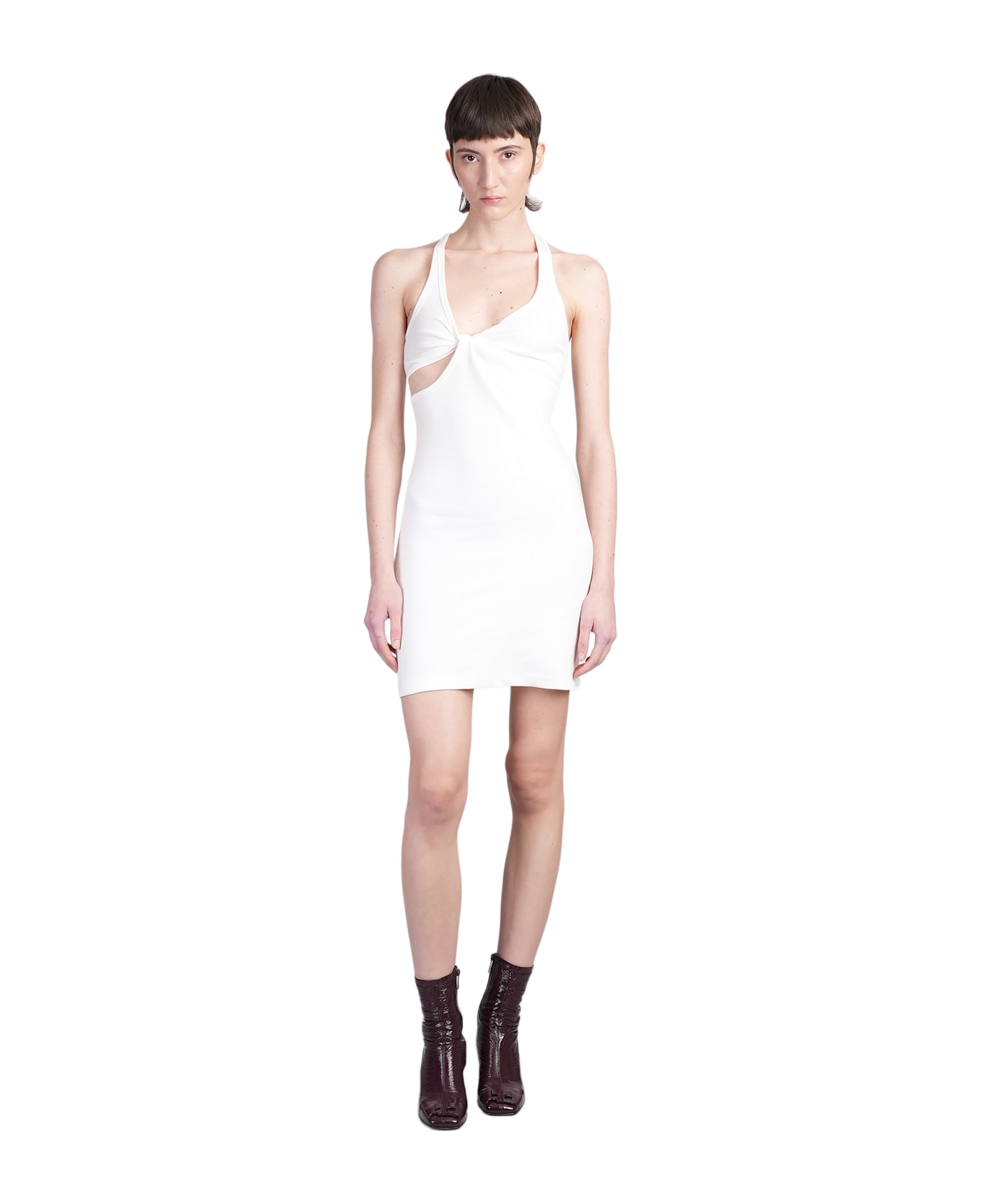 Courrèges Dress Woman In White Cotton - white