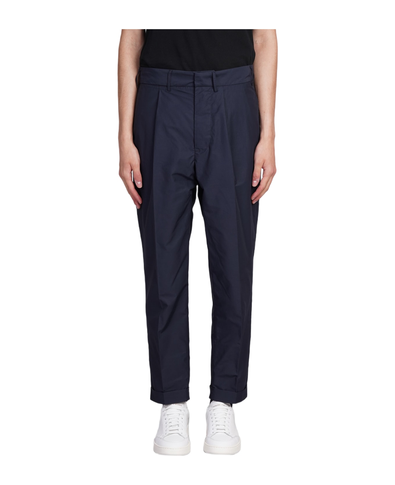 Mauro Grifoni Pants In Blue Cotton - blue ボトムス