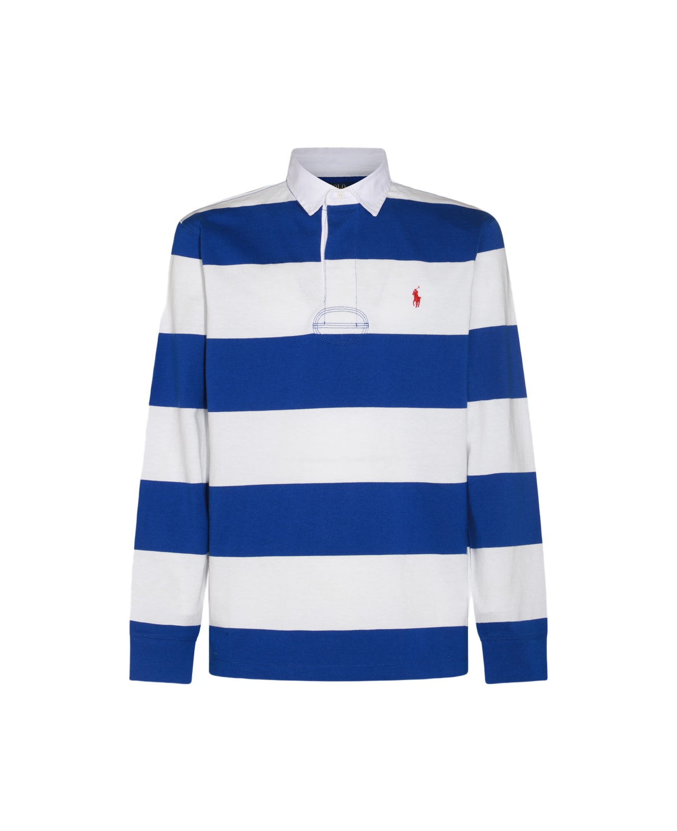 Polo Ralph Lauren White And Blue Cotton Polo Shirt - ROYALWHITE ポロシャツ