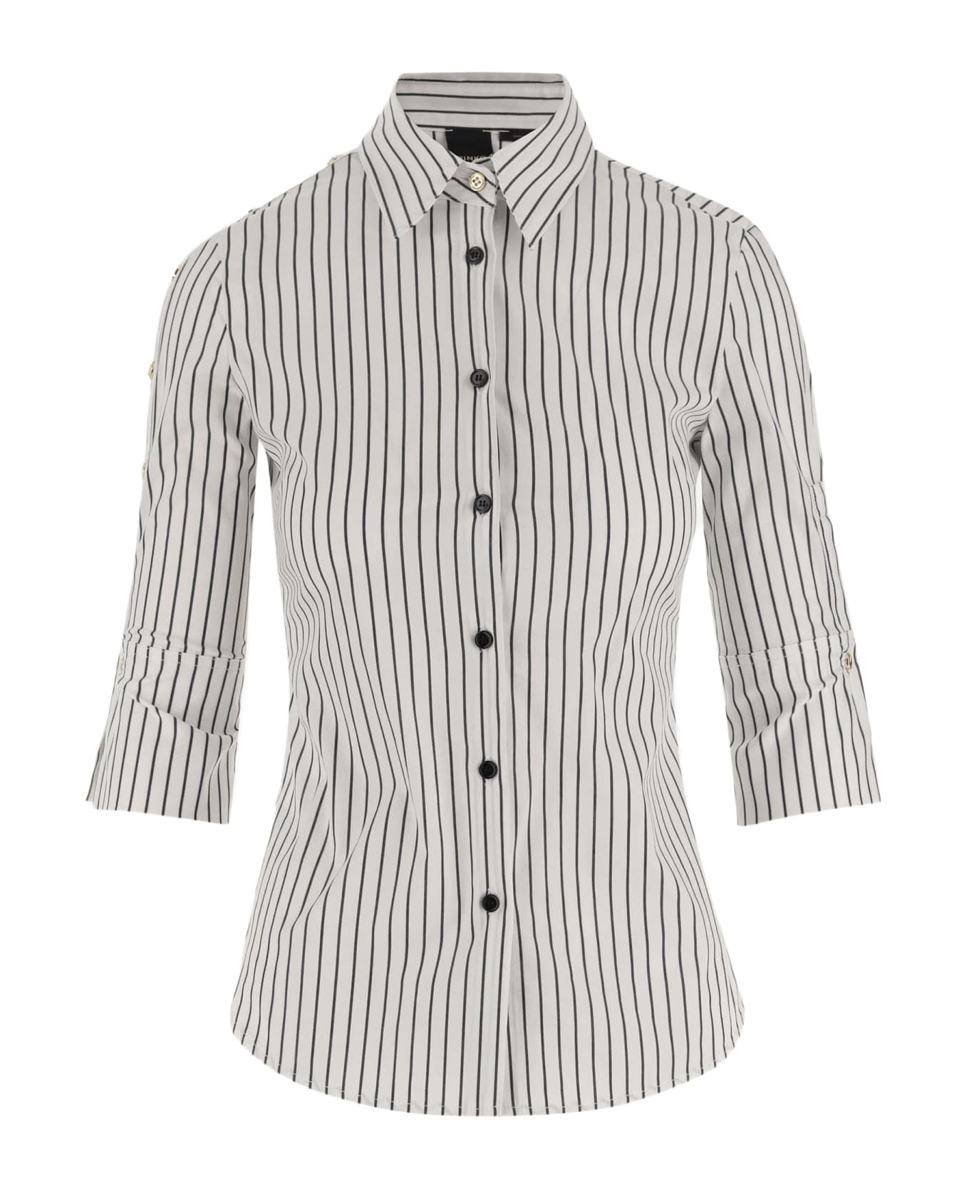 Pinko Striped Cotton Blend Shirt - White