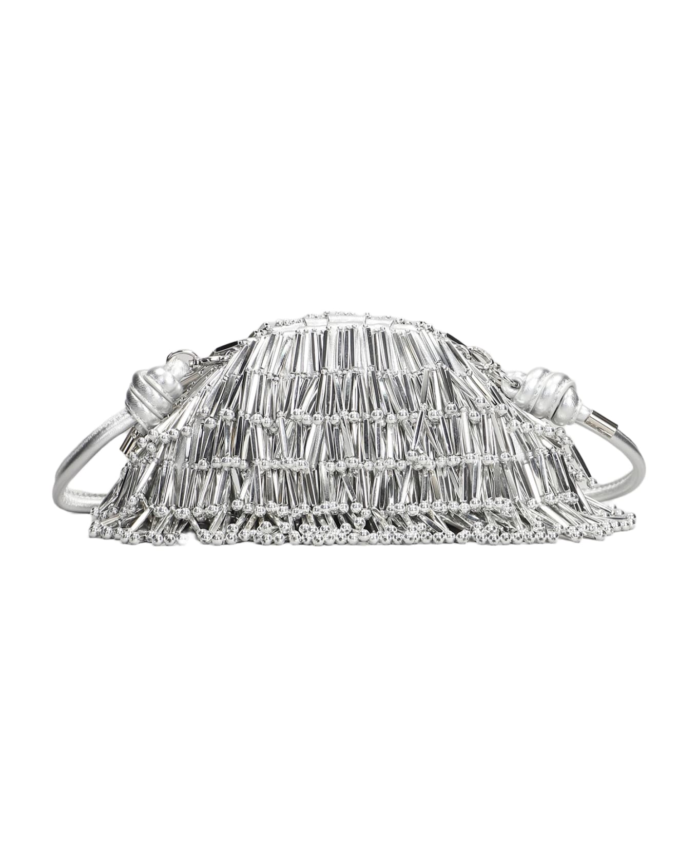 Cult Gaia Jaala Hand Bag In Silver Leather - silver
