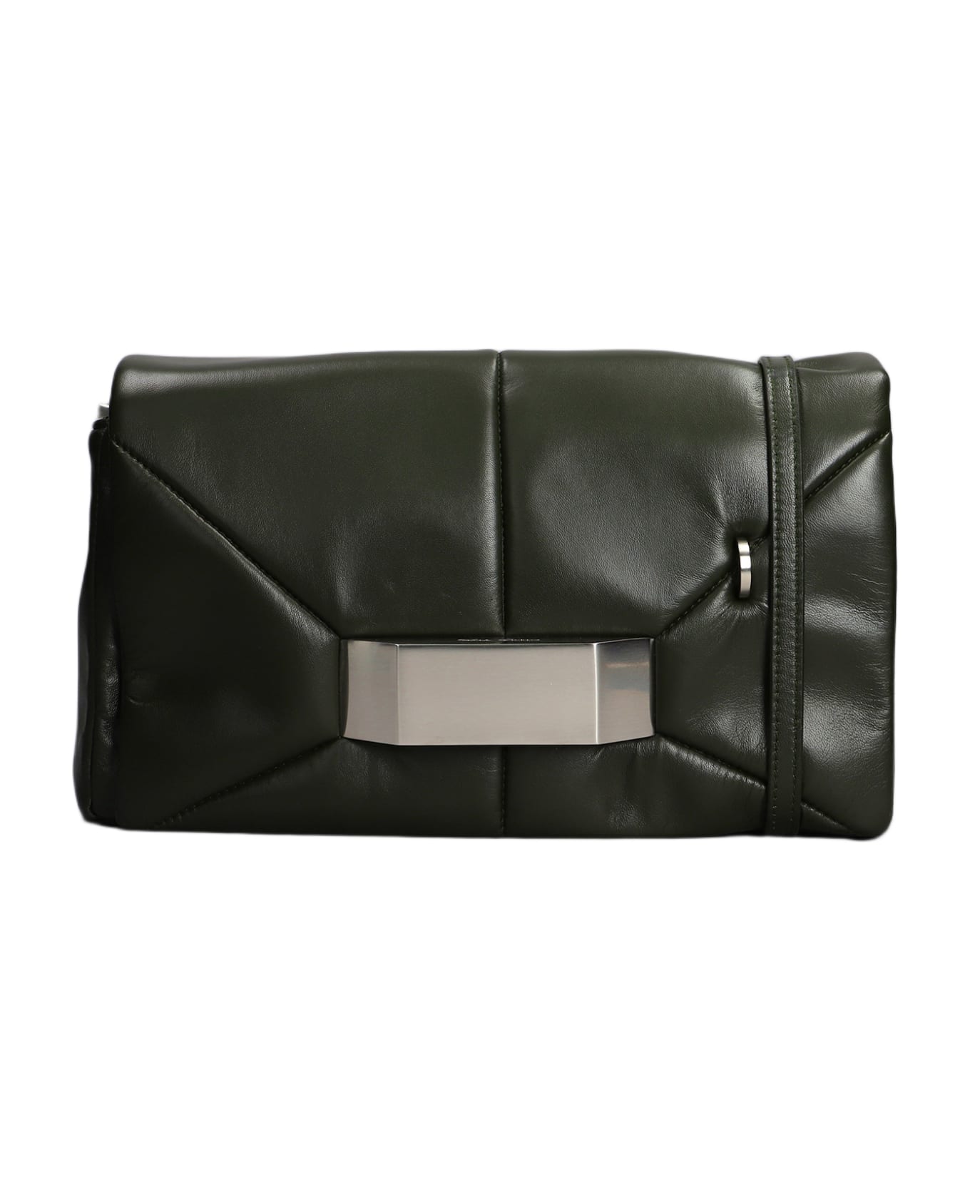 Rick Owens Clutch In Green Leather - green