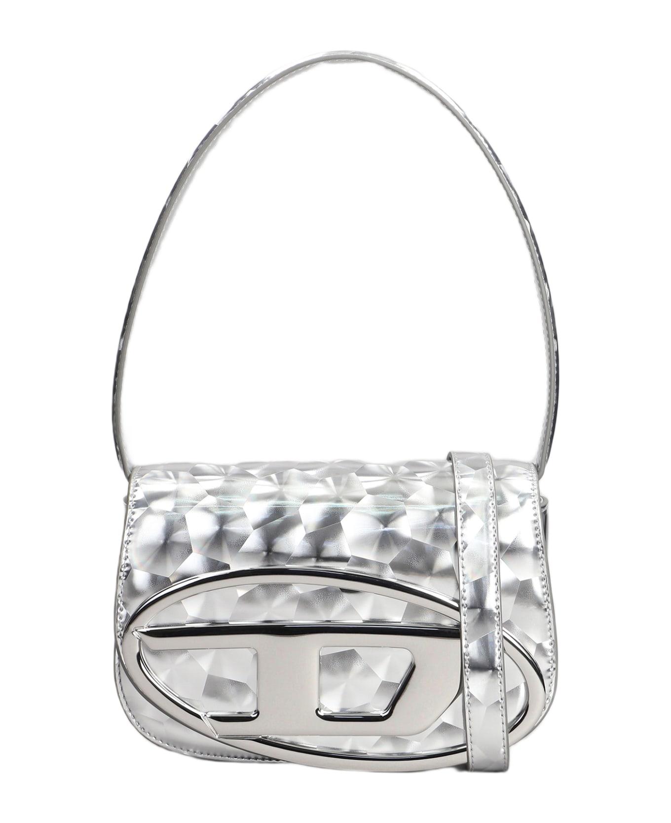 Diesel 1dr Hand Bag In Silver Polyester - H0535 ショルダーバッグ