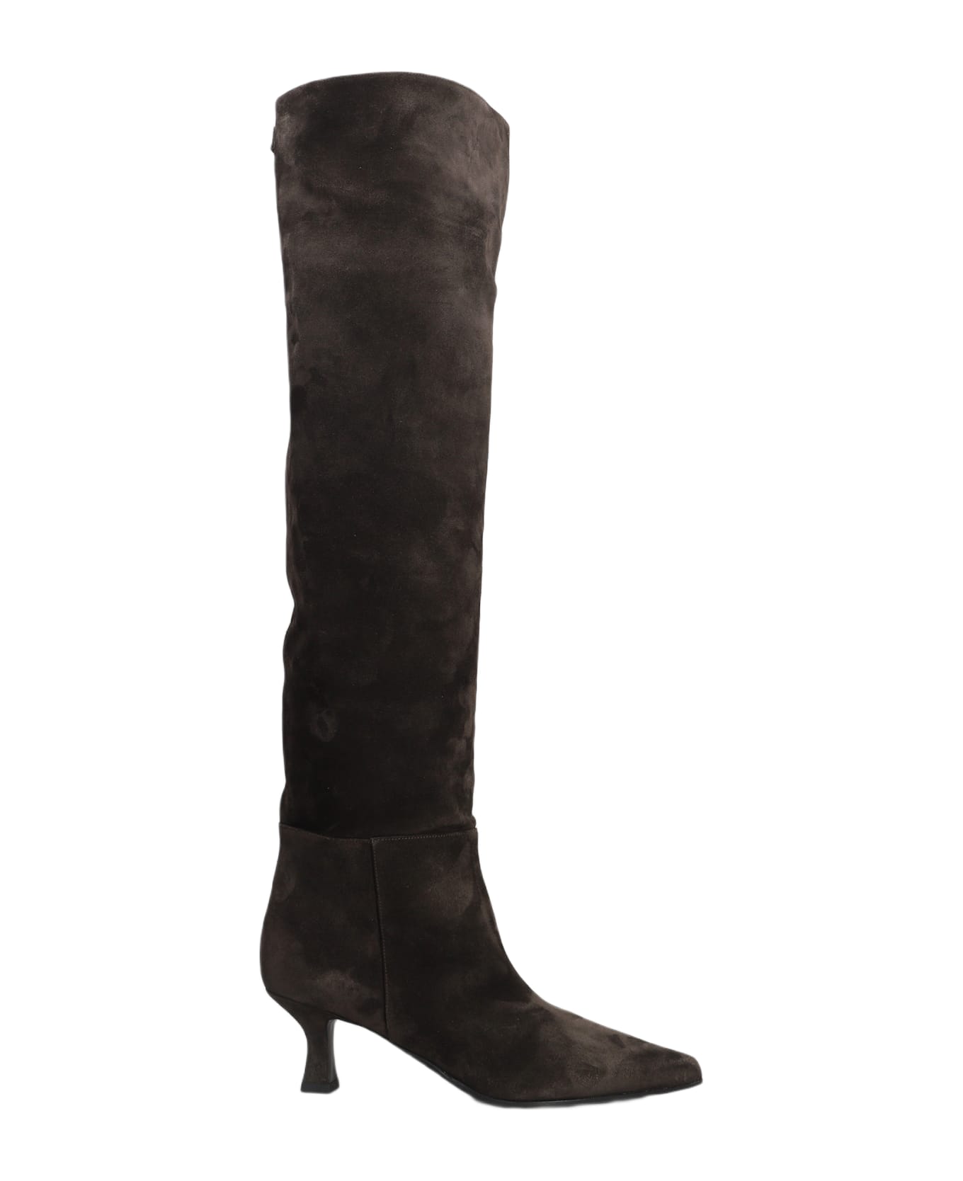 3JUIN Bea 055 High Heels Boots In Brown Suede - brown