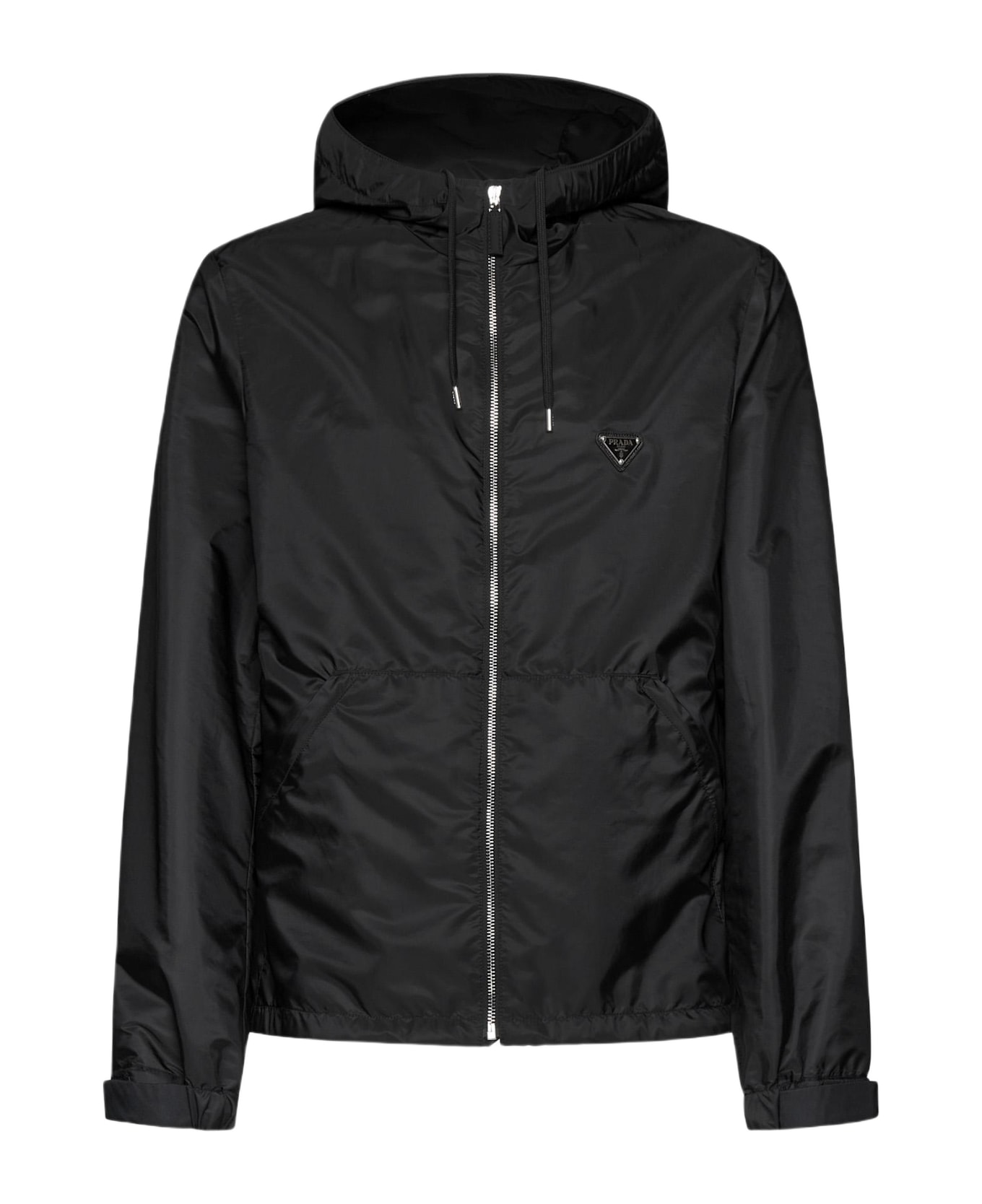Prada Re-nylon Hooded Jacket - Nero