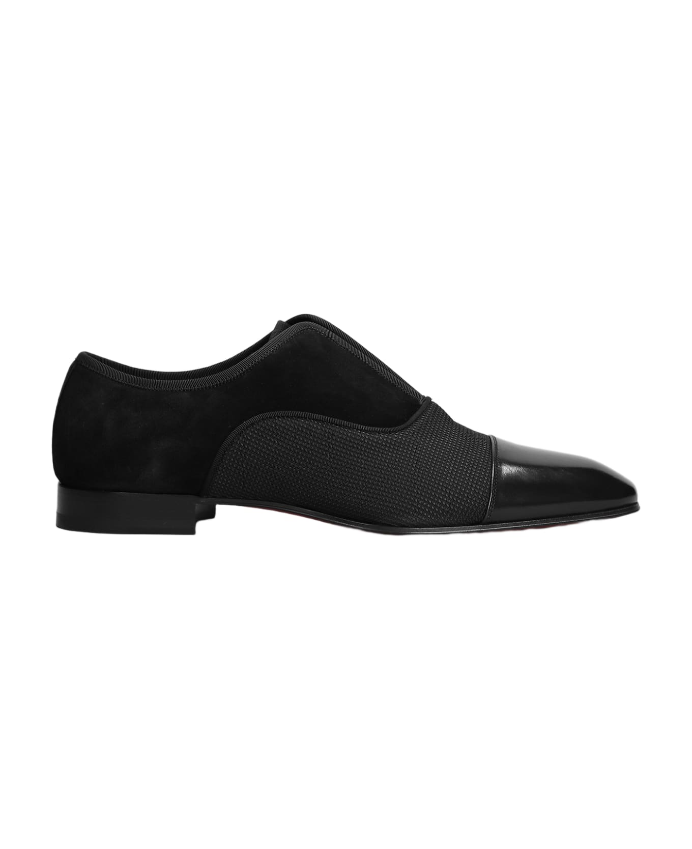 Christian Louboutin Alpha Male Flat Loafers In Black Suede - black