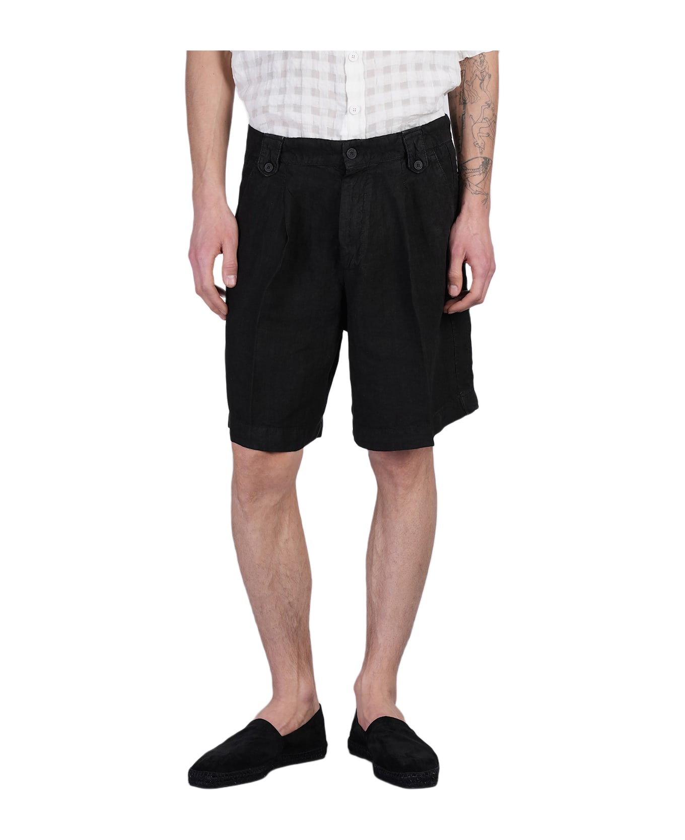 costumein Miaky B Shorts In Black Linen - black