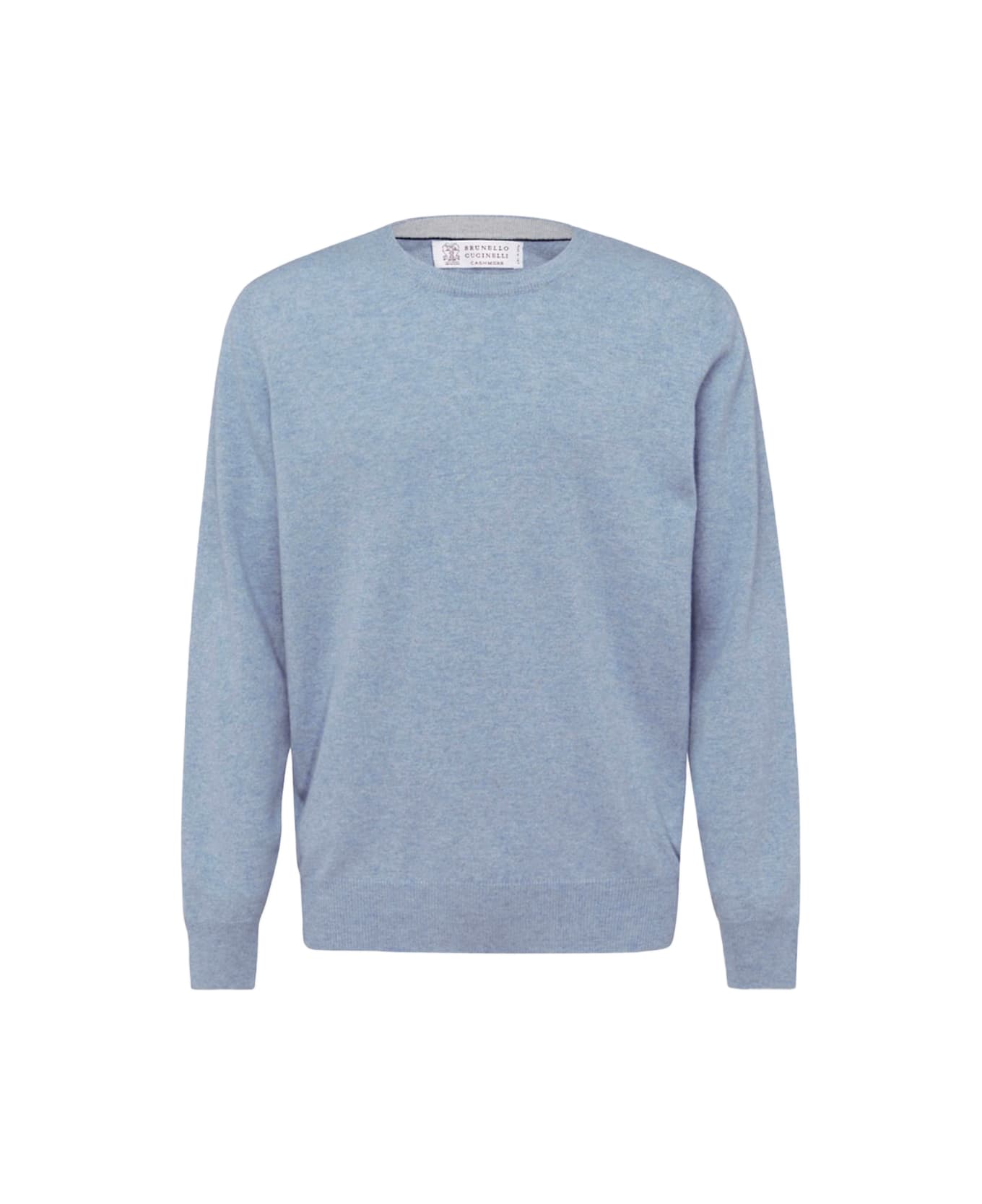 Brunello Cucinelli Light Blue Cashmere Knitwear - Grey