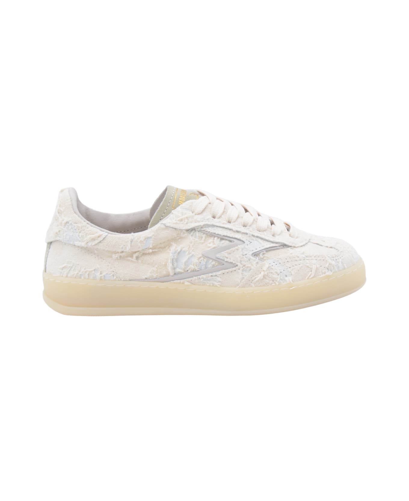 M.O.A. master of arts White Leather Sneakers - Beige