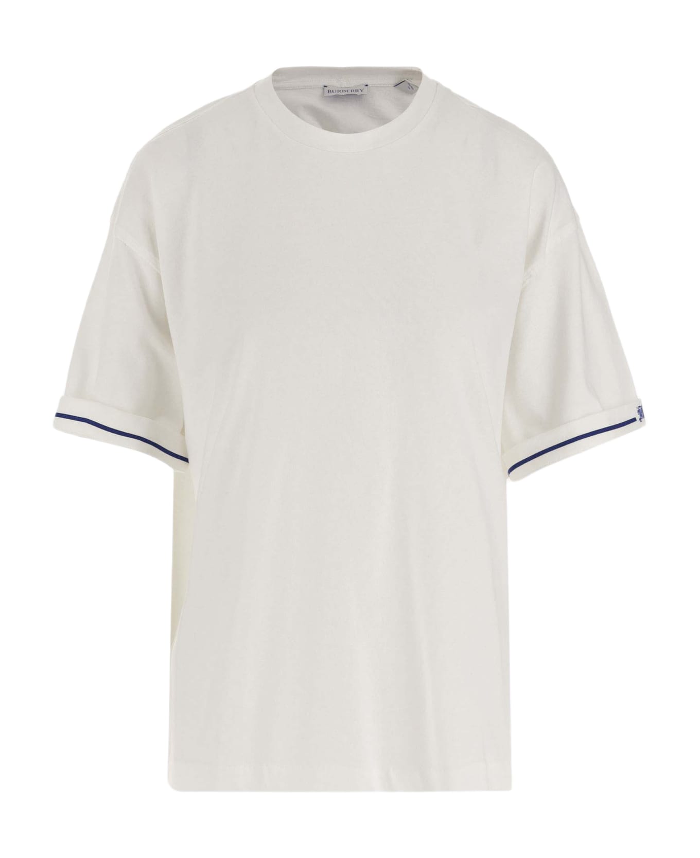 Burberry Cotton T-shirt With Logo - White Tシャツ