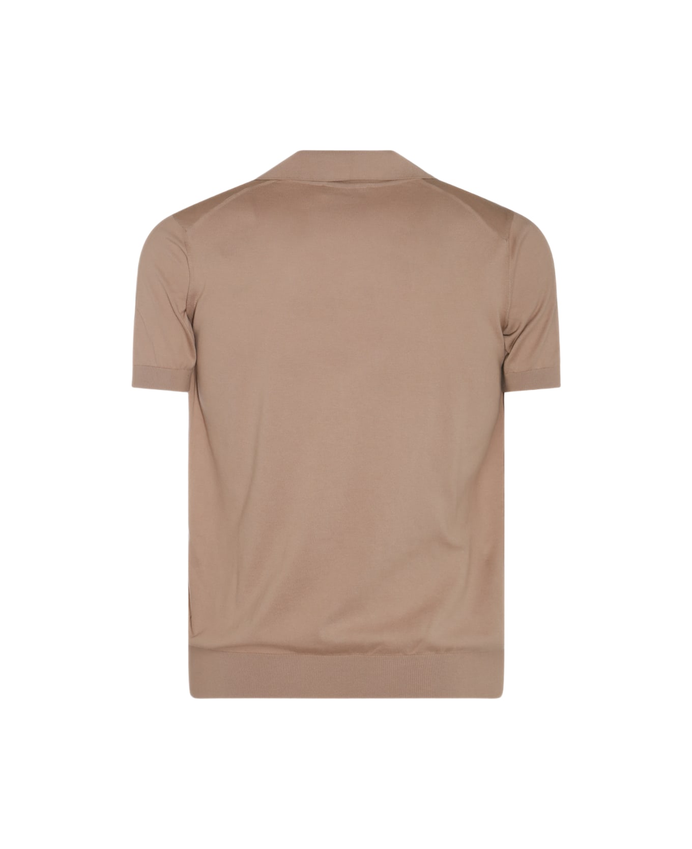 Piacenza Cashmere Beige Cotton Polo Shirt - Sabbia