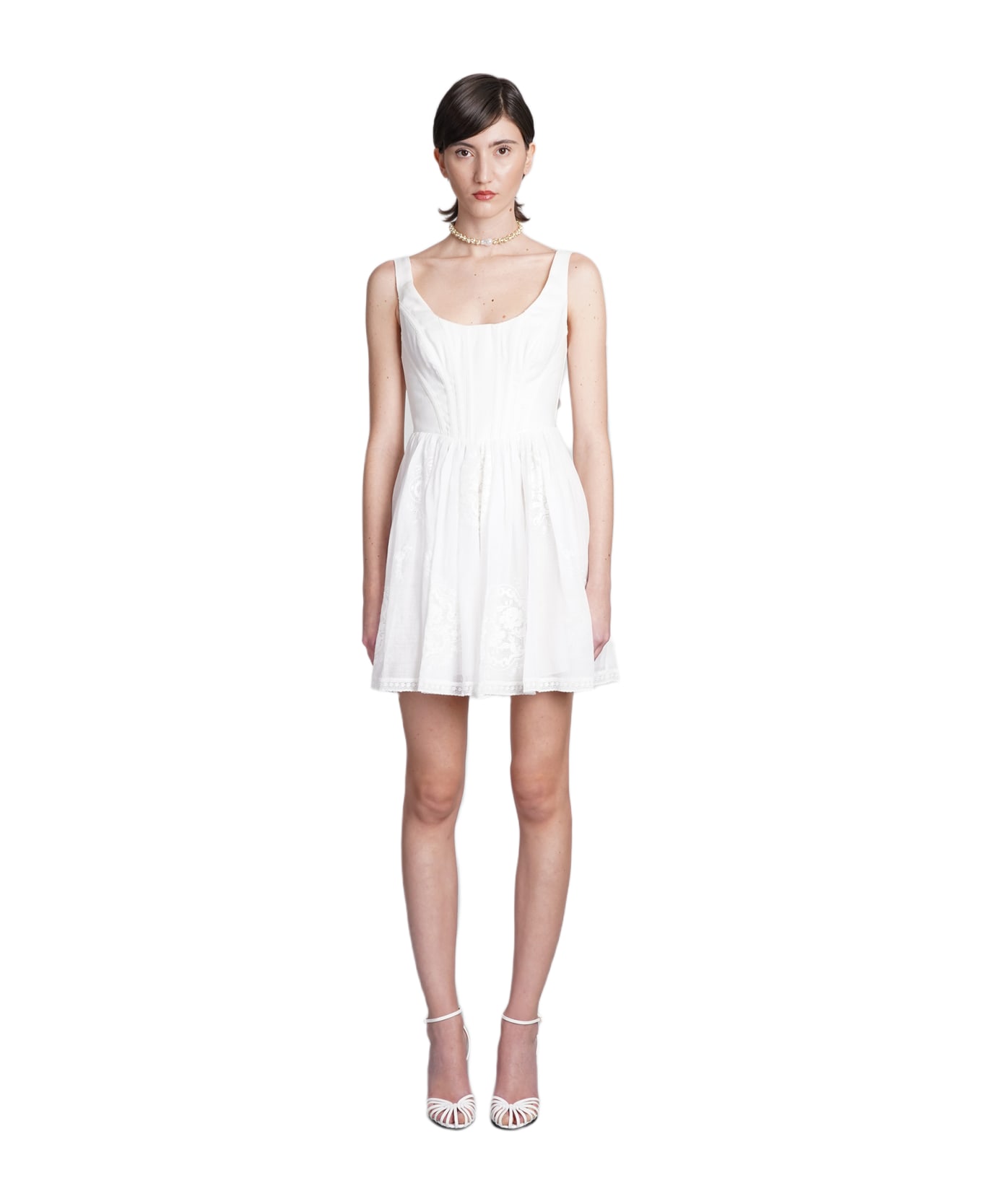 Zimmermann Dress In White Cotton - white
