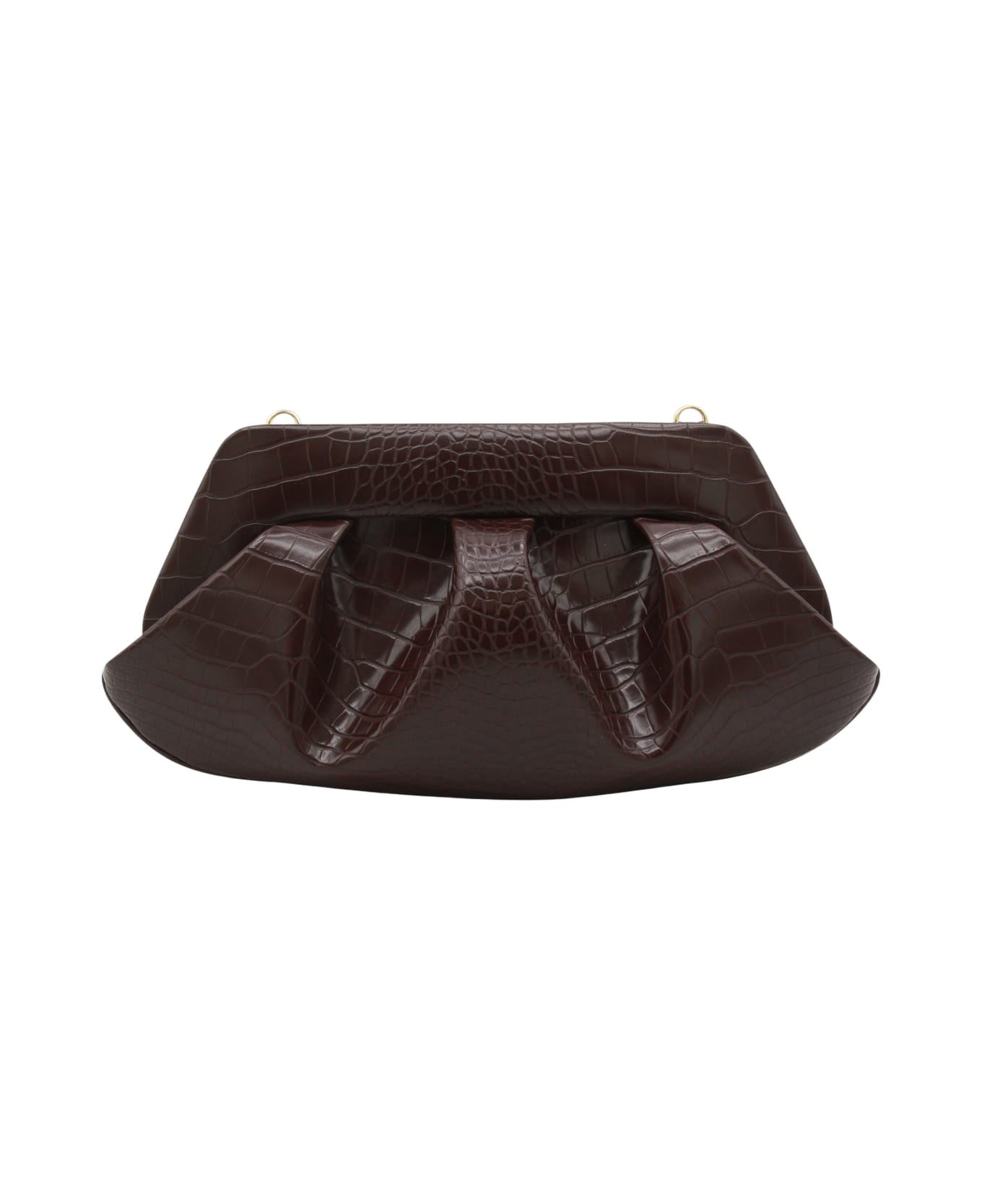 THEMOIRè Brown Emera Croco Clutches - EBONY